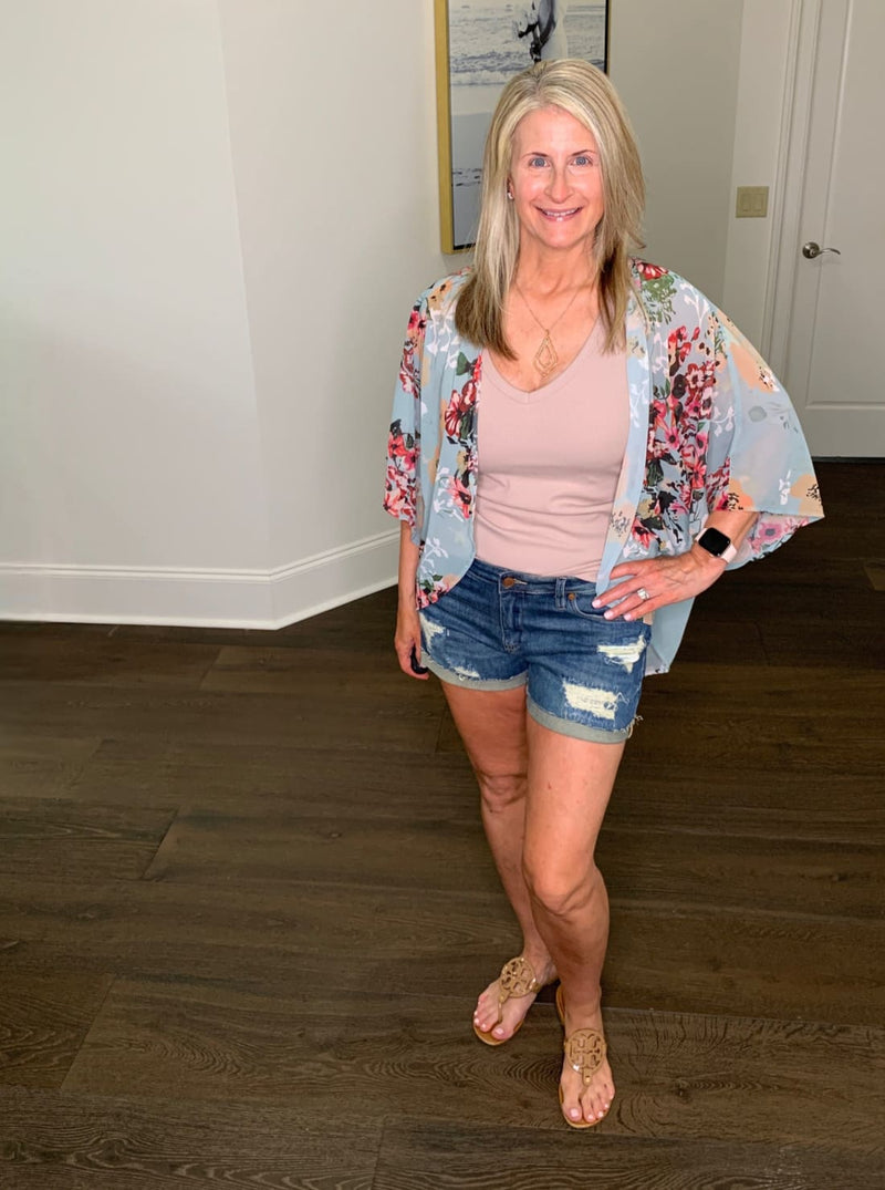 Floral Chiffon Kimono