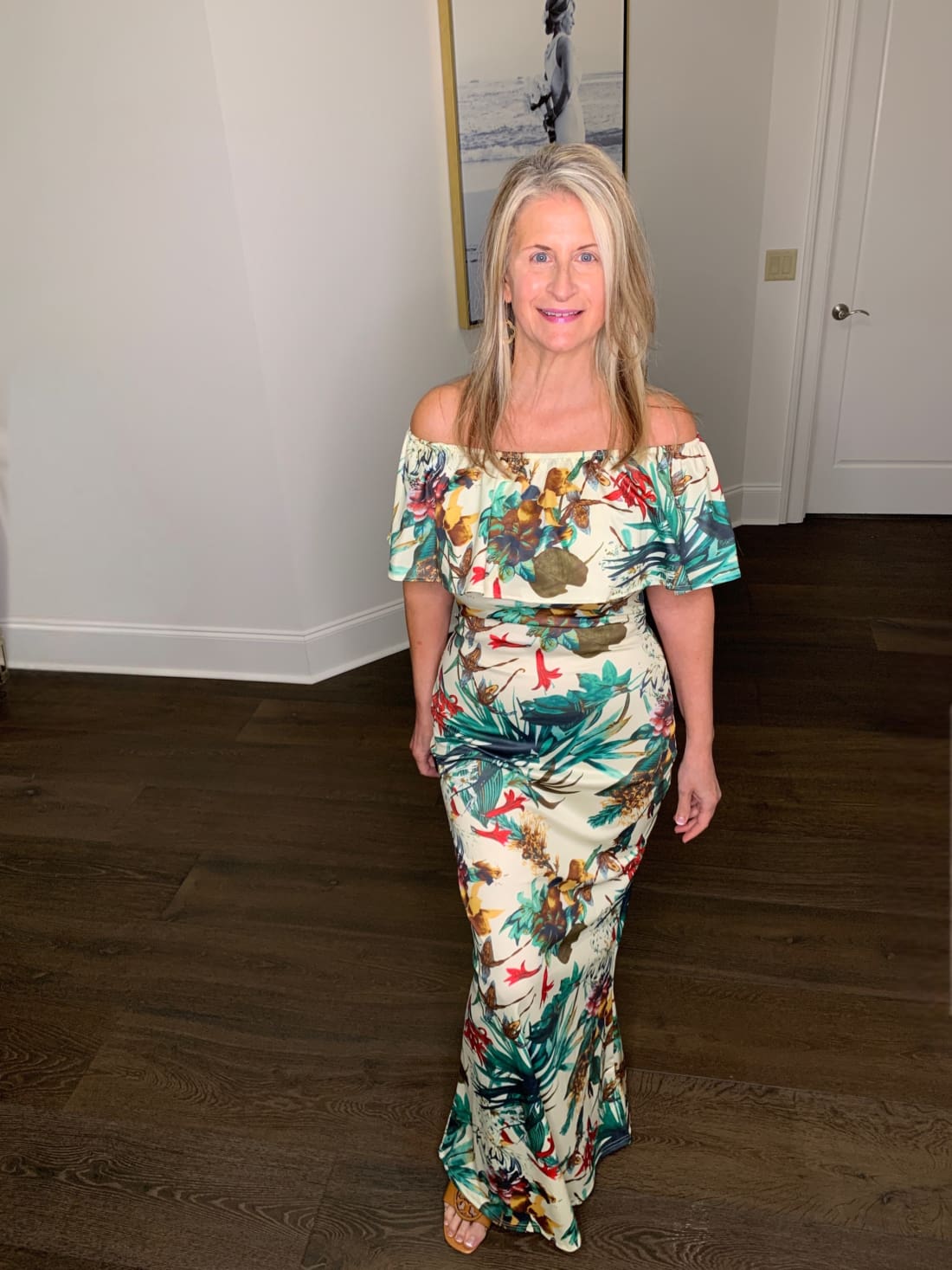 Floral Off-Shoulder Maxi Dress
