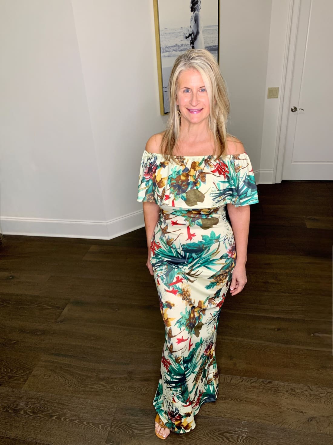 Floral Off-Shoulder Maxi Dress