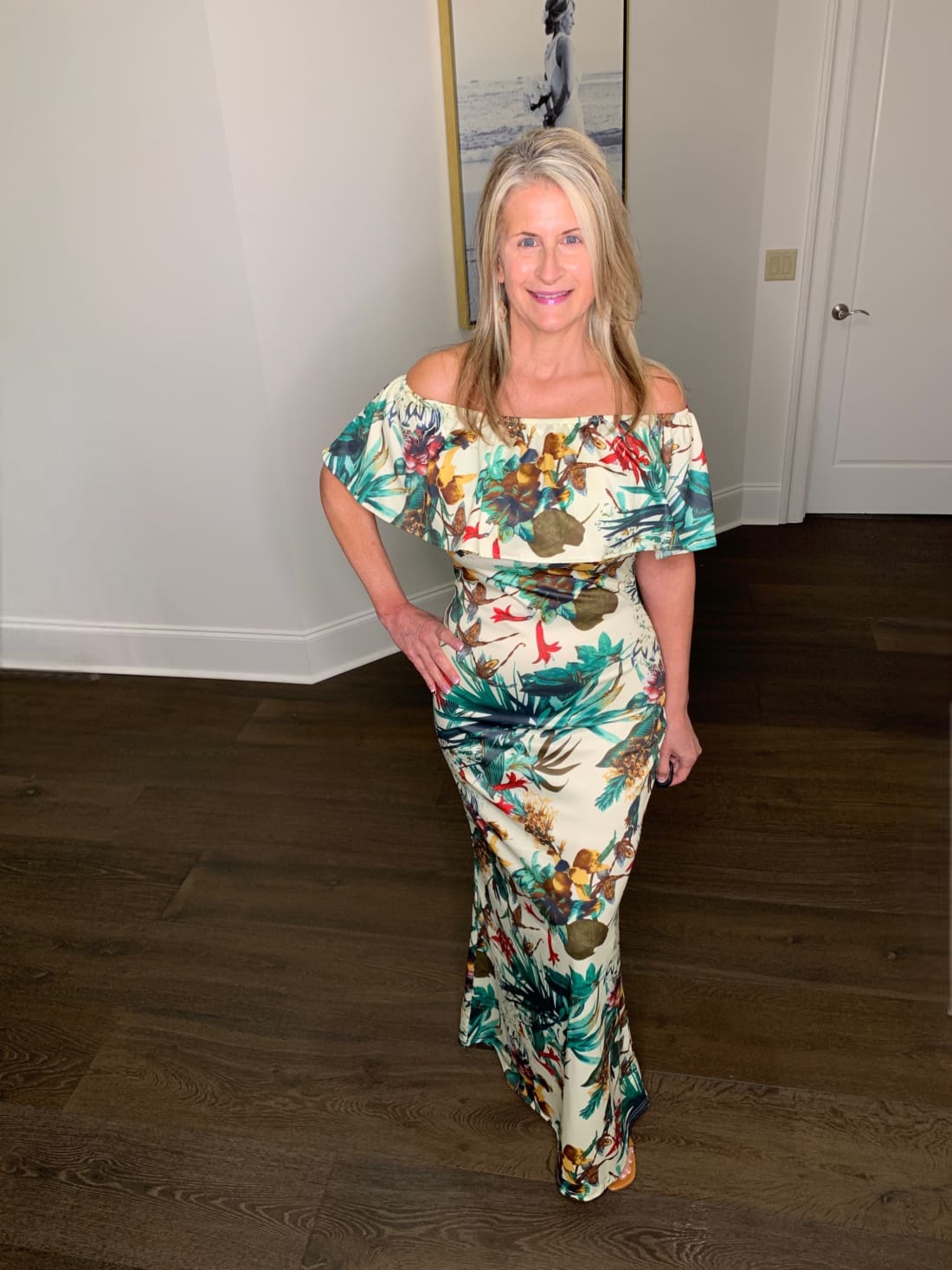 Floral Off-Shoulder Maxi Dress