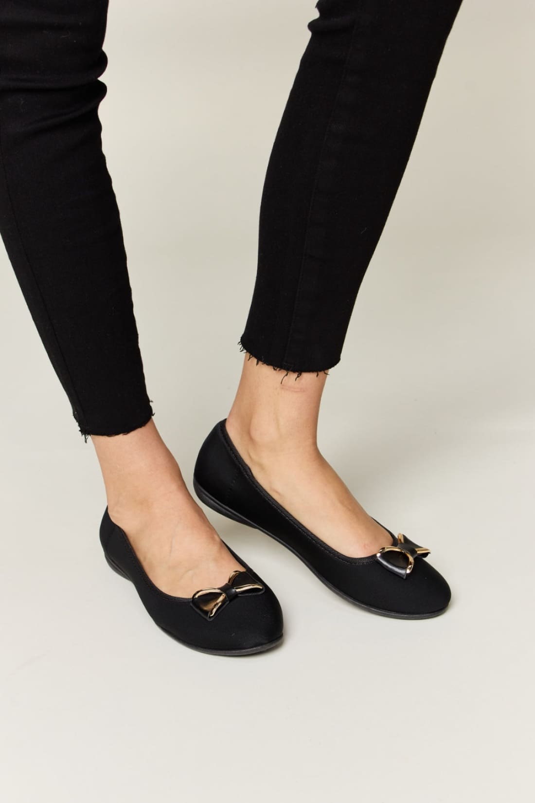 Forever Link Metal Buckle Flat Loafers | Flats