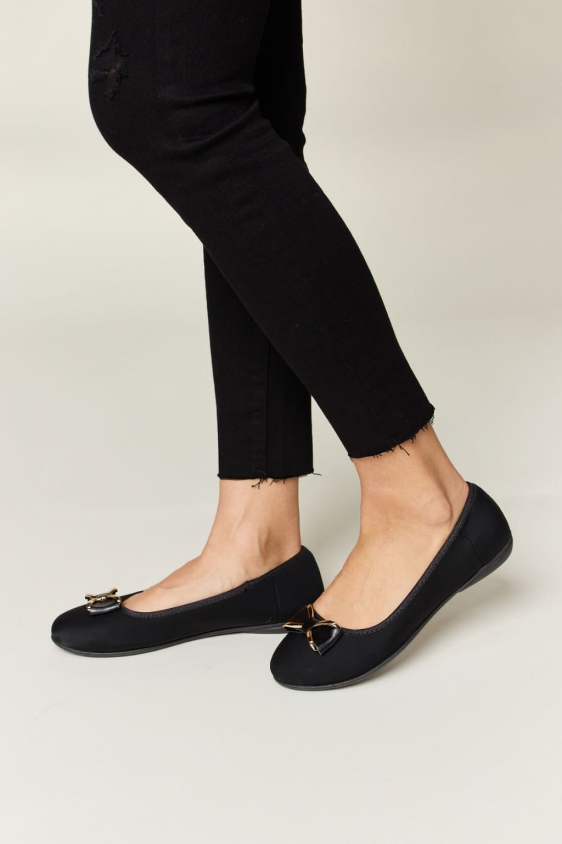 Forever Link Metal Buckle Flat Loafers | Flats