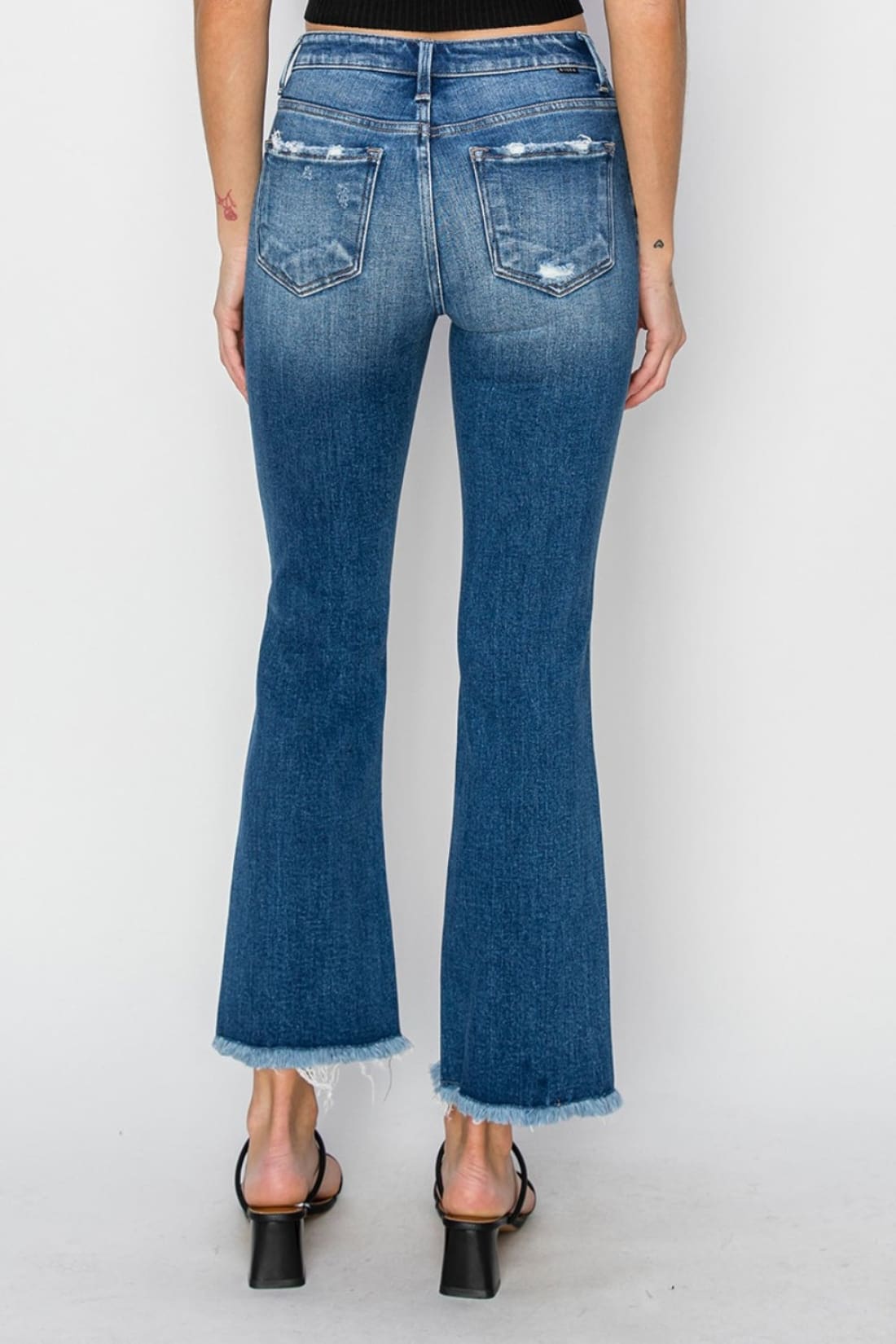 Frayed Step Hem Ankle Straight Jeans | Women’s Jeans