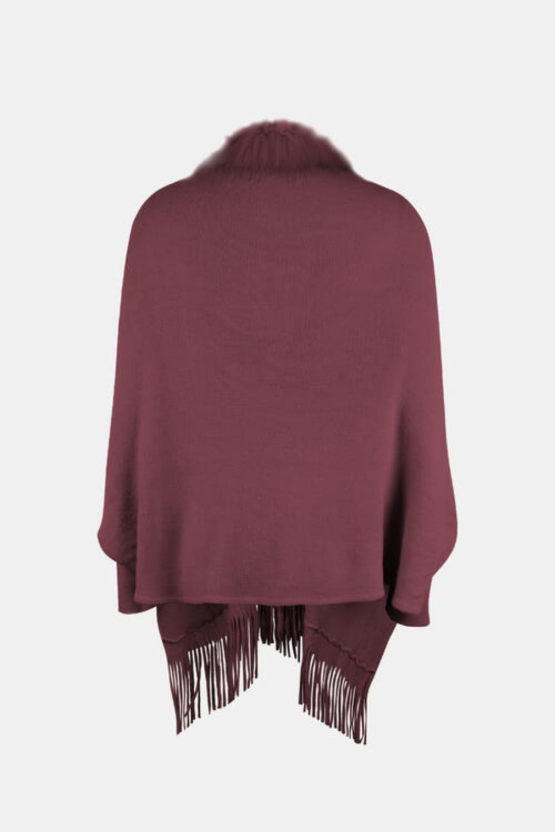 Fringe Open Front Long Sleeve Poncho | Ponchos