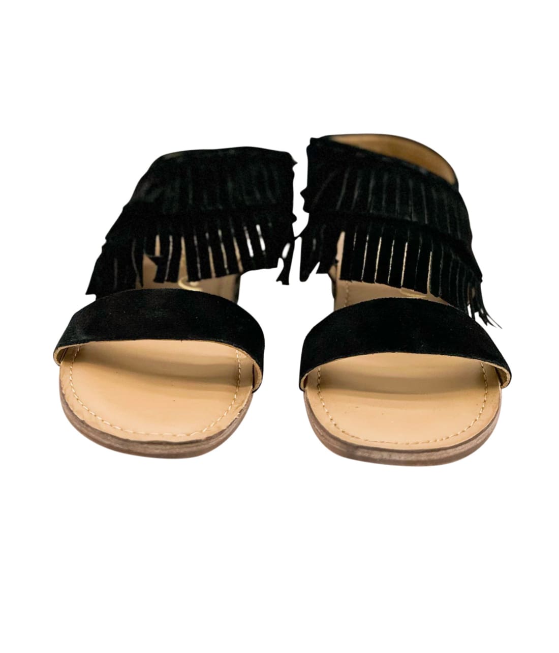 Fringe Star Sandal in Black | Sandals