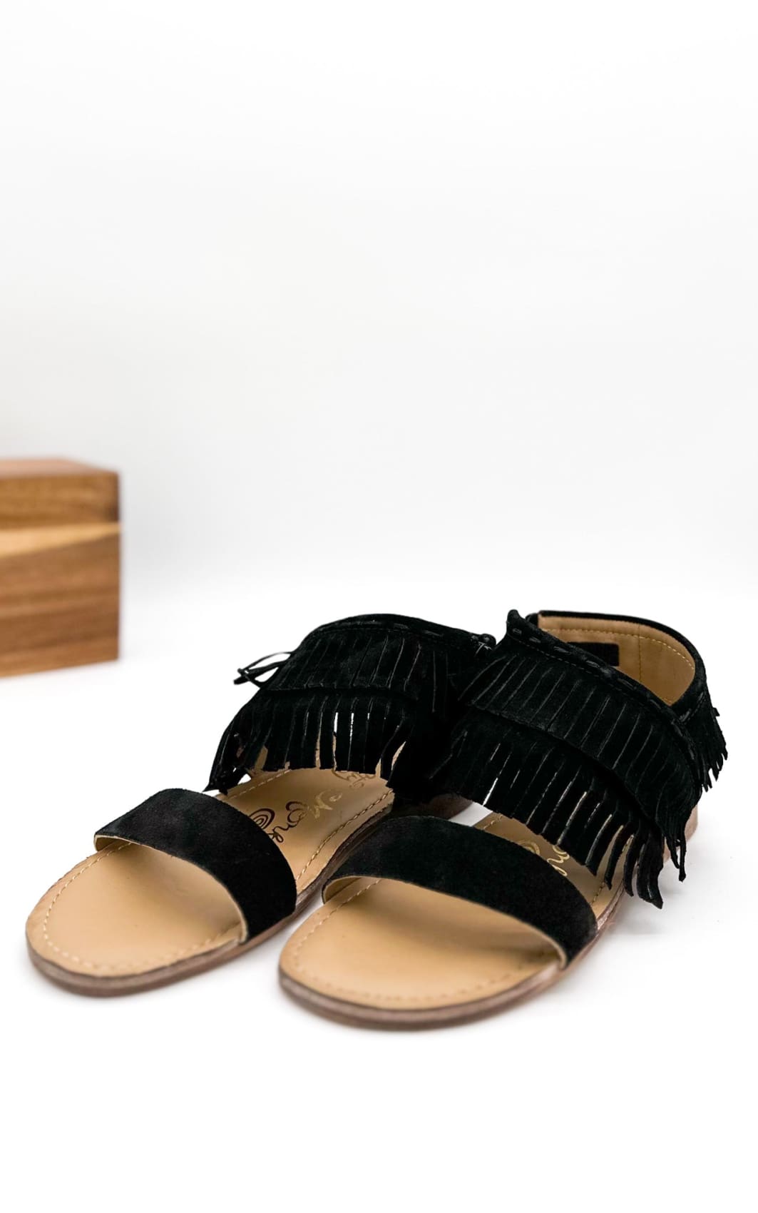 Fringe Star Sandal in Black | Sandals