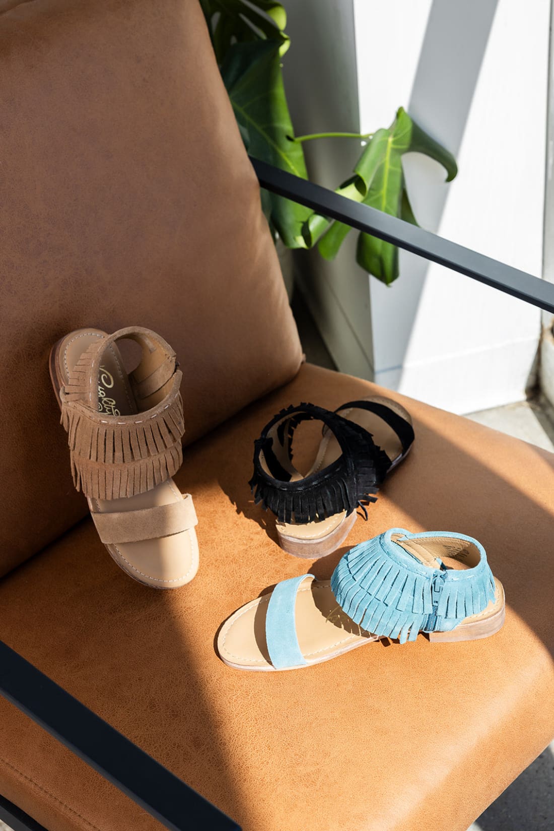 Fringe Star Sandal in Black | Sandals