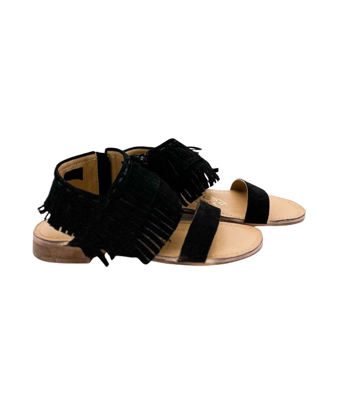 Fringe Star Sandal in Black | Sandals