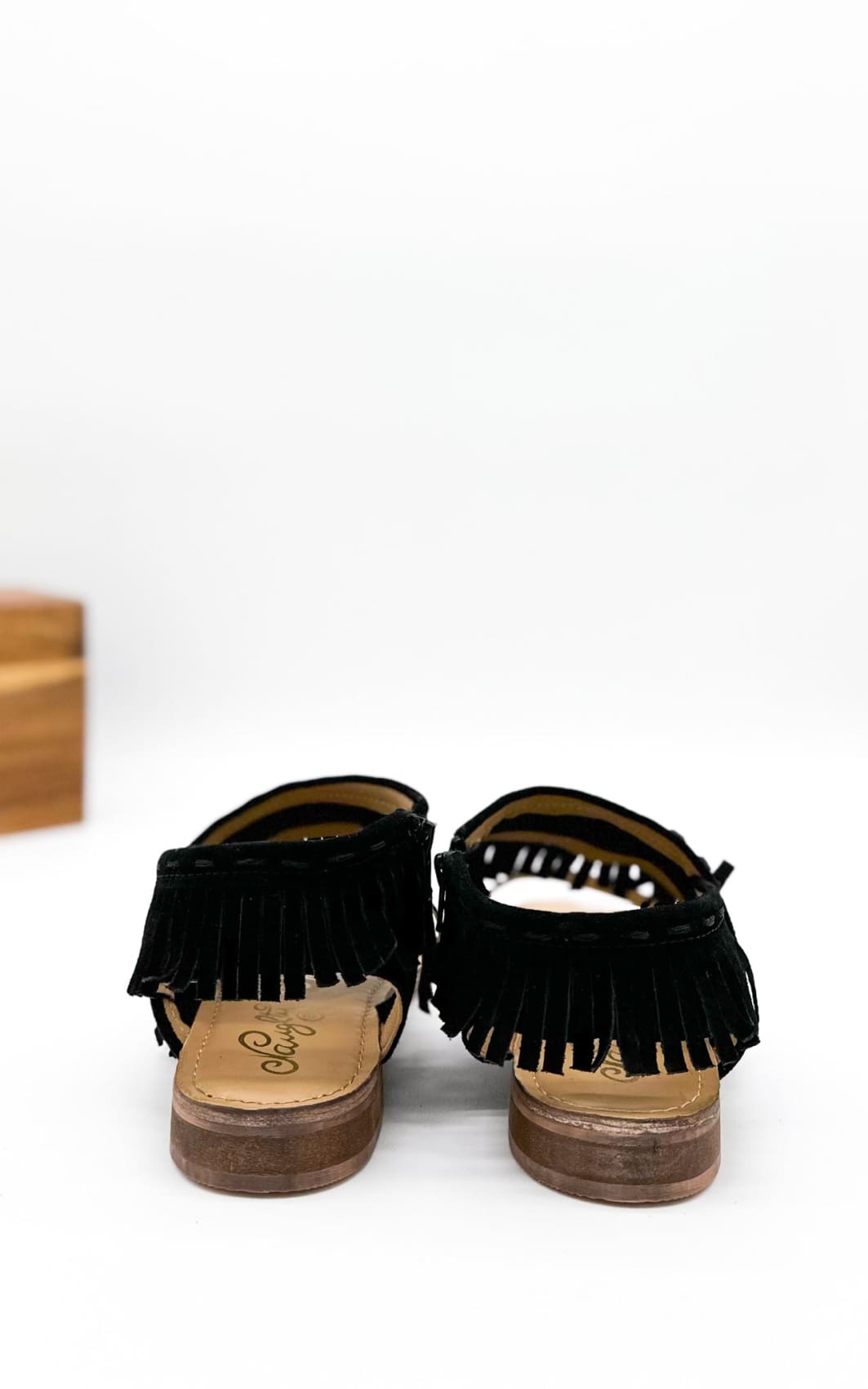 Fringe Star Sandal in Black | Sandals