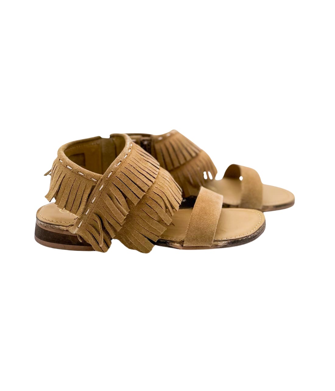 Fringe Star Sandal in Tan | sandals