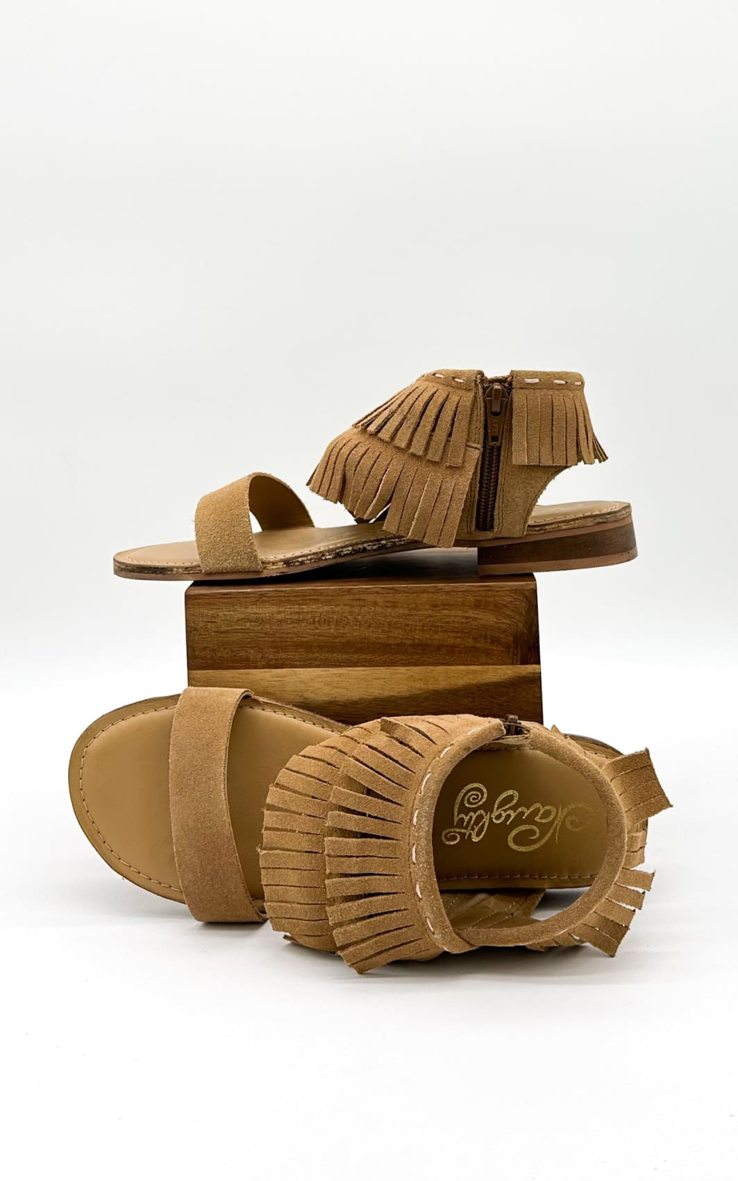 Fringe Star Sandal in Tan | sandals