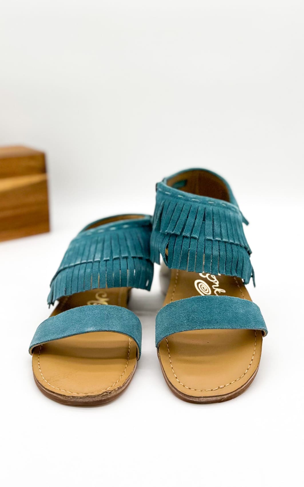 Fringe Star Sandal in Teal | sandals