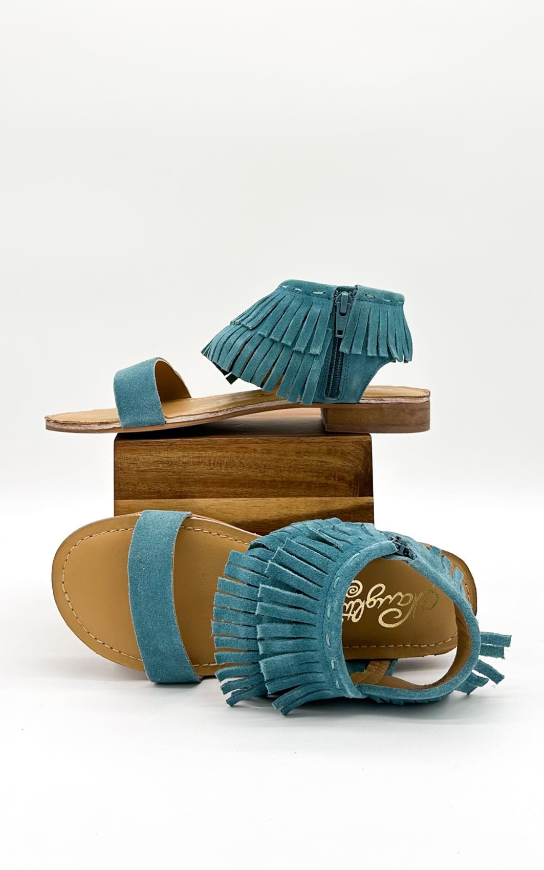 Fringe Star Sandal in Teal | sandals