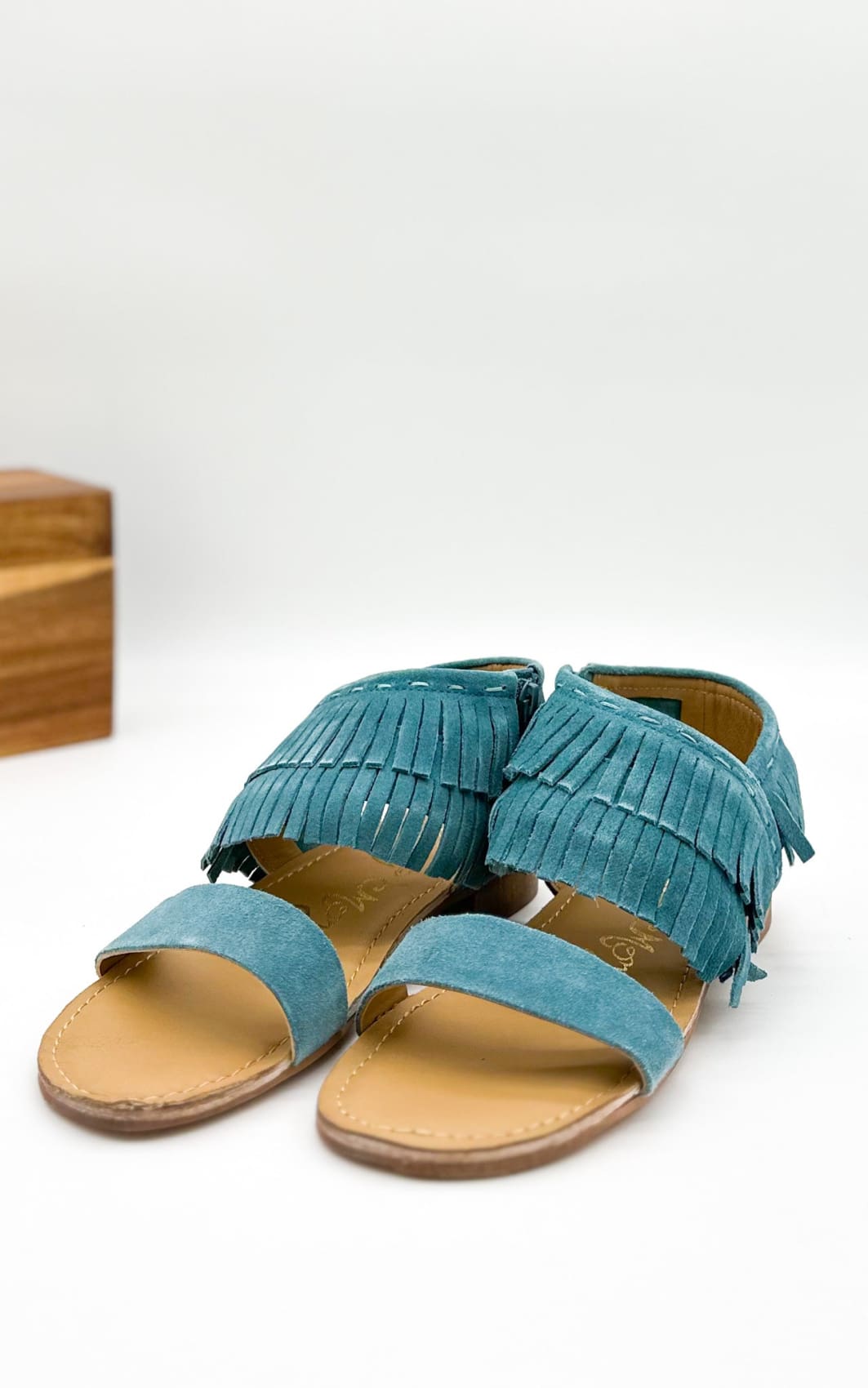 Fringe Star Sandal in Teal | sandals