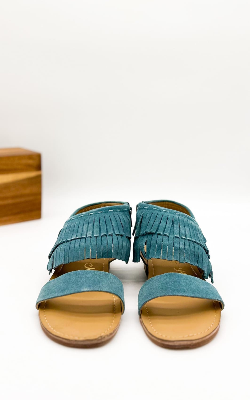 Fringe Star Sandal in Teal | sandals