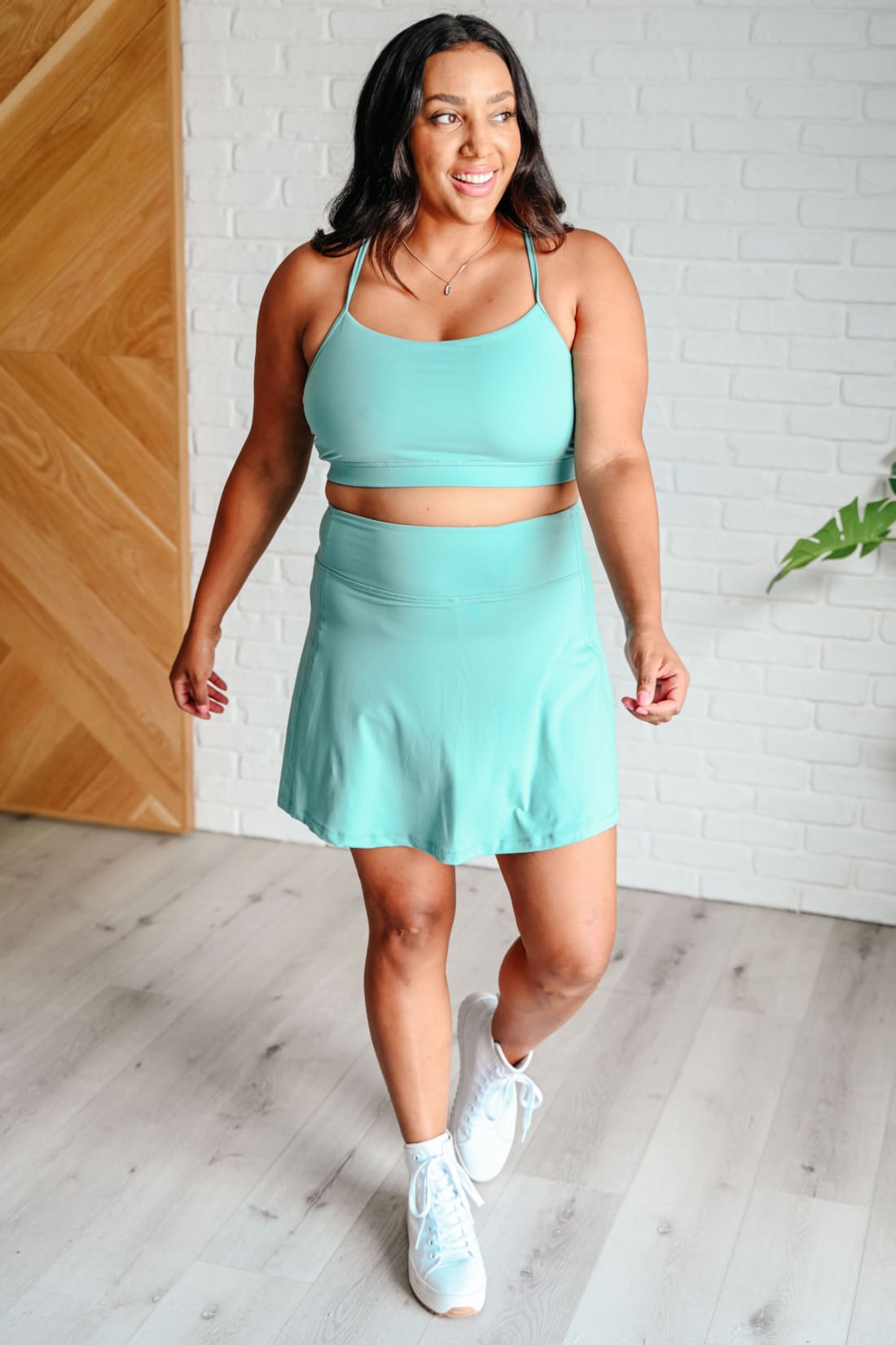 Game Set and Match Tennis Skort in Tidal Wave | Athleisure