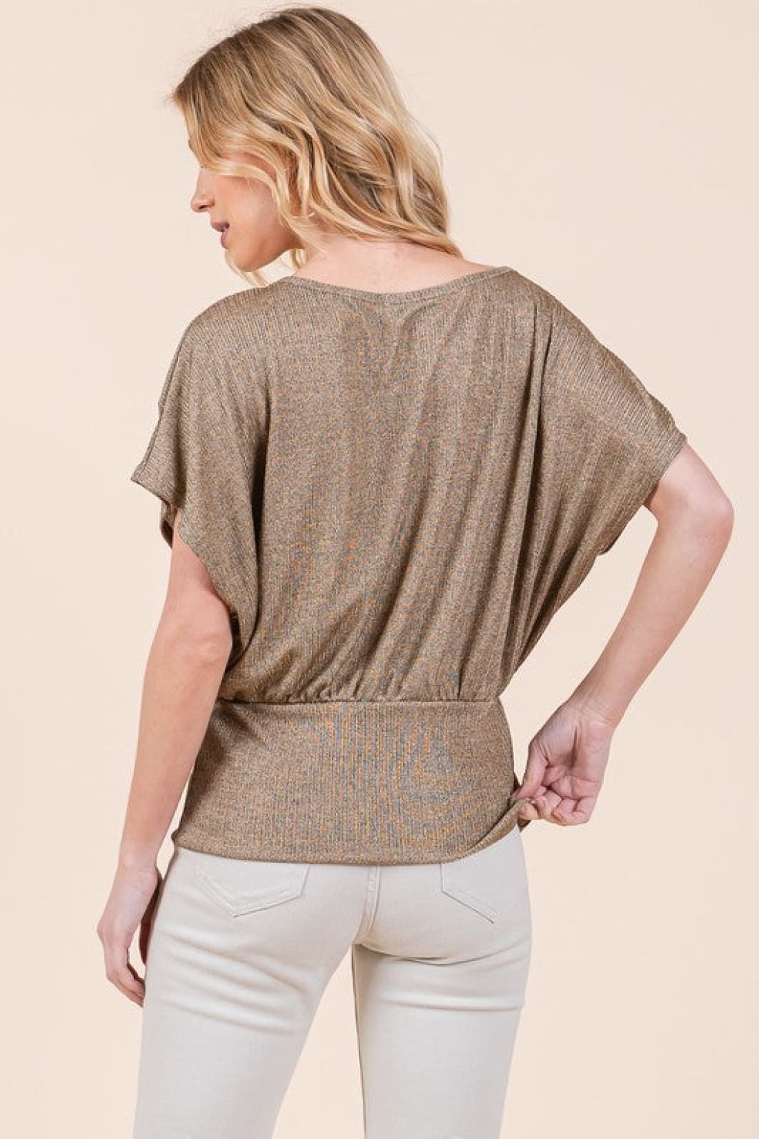 Gold Lurex Dolman Top | Tops & Tees