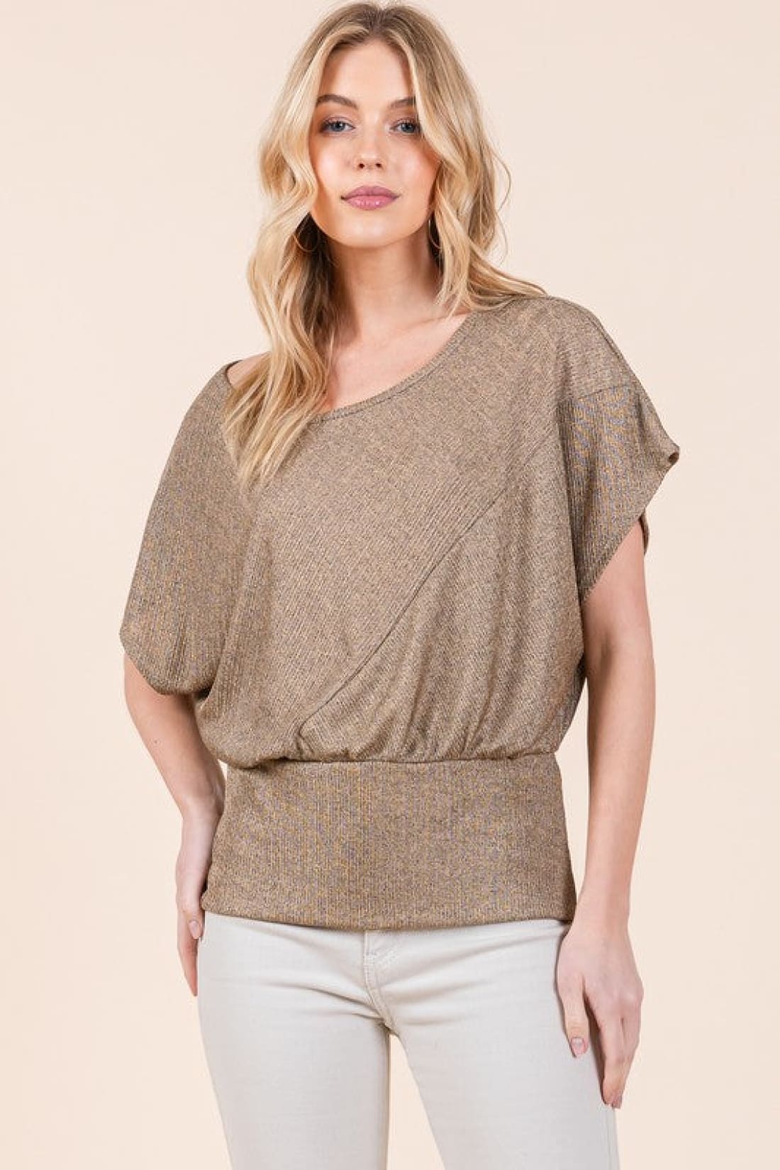 Gold Lurex Dolman Top | Tops & Tees