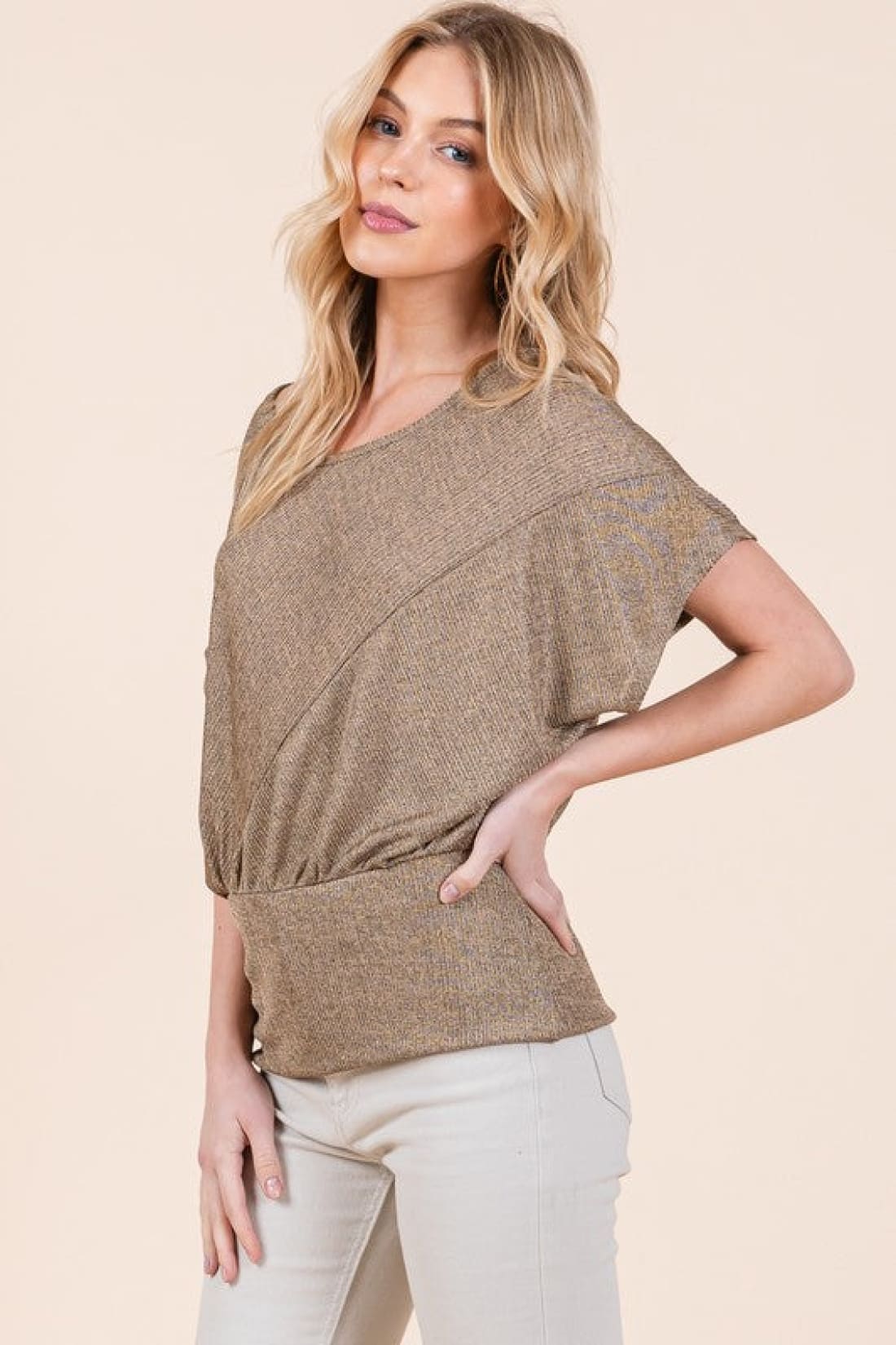 Gold Lurex Dolman Top | Tops & Tees