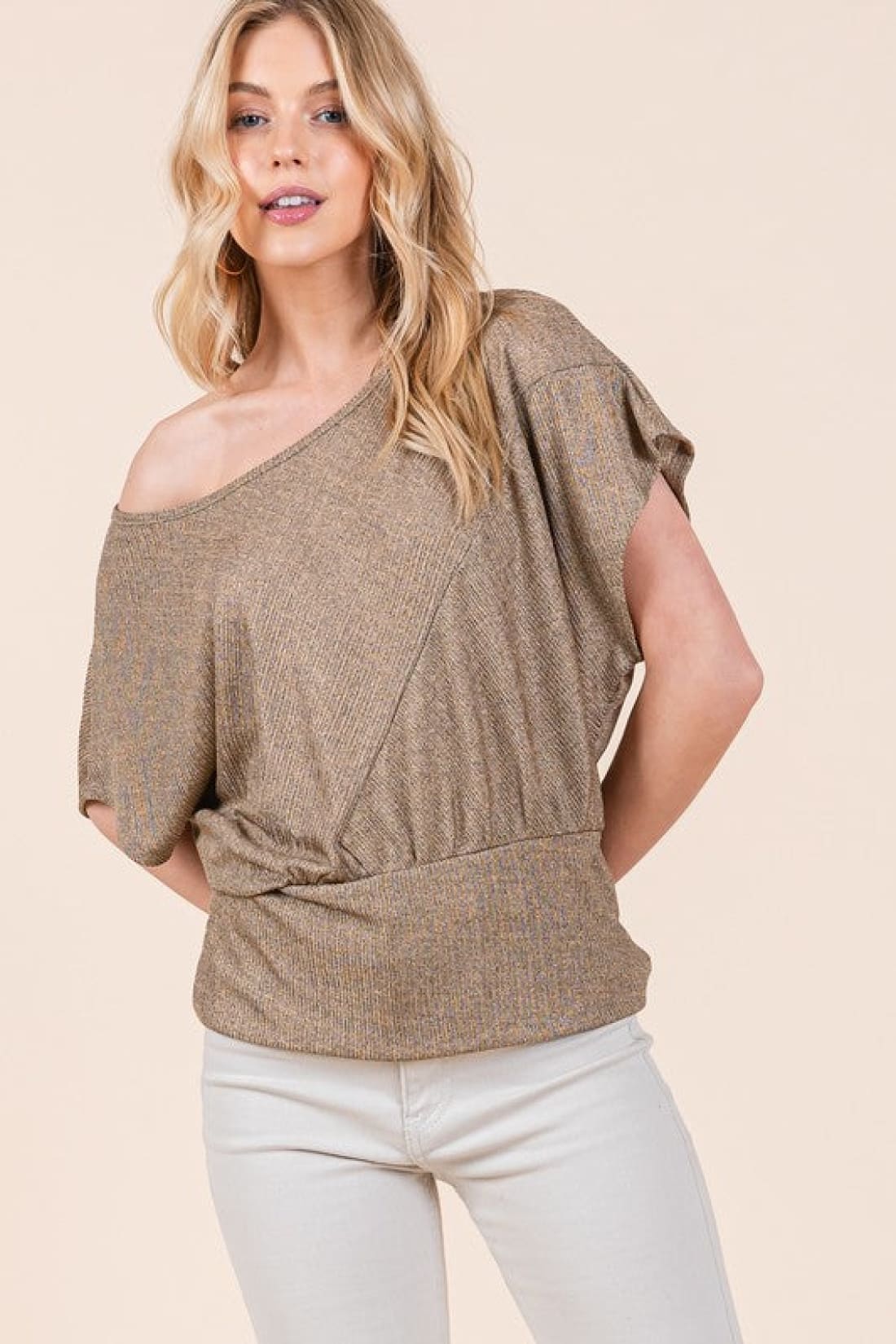 Gold Lurex Dolman Top | Tops & Tees