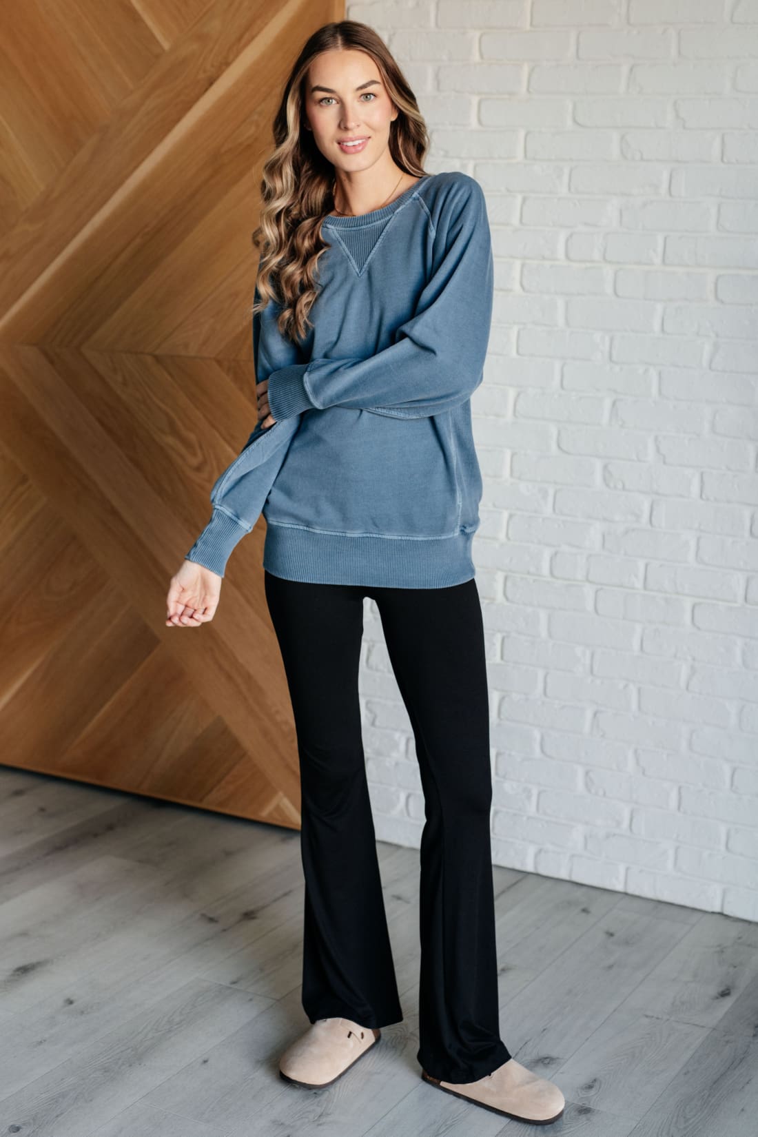 Hands Down Favorite Sweatshirt in Dusty Blue | Athleisure