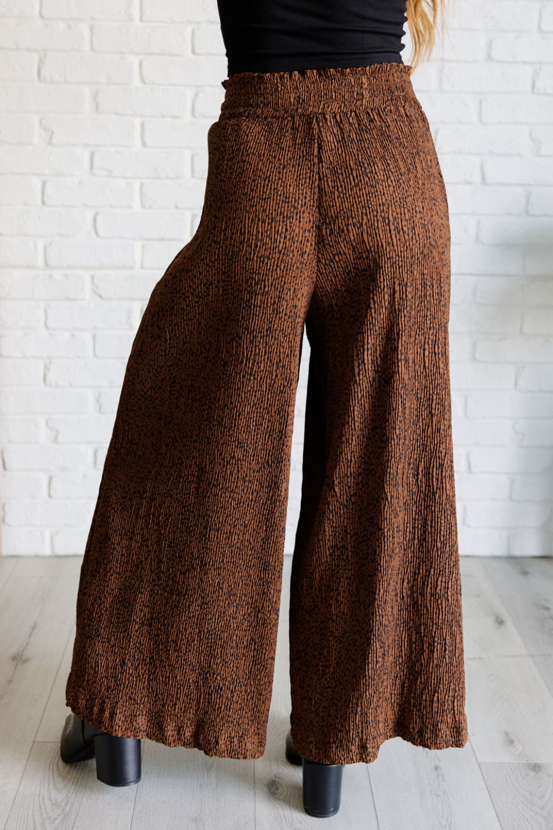 Harmony High Rise Wide Leg Pants in Brown | Bottoms