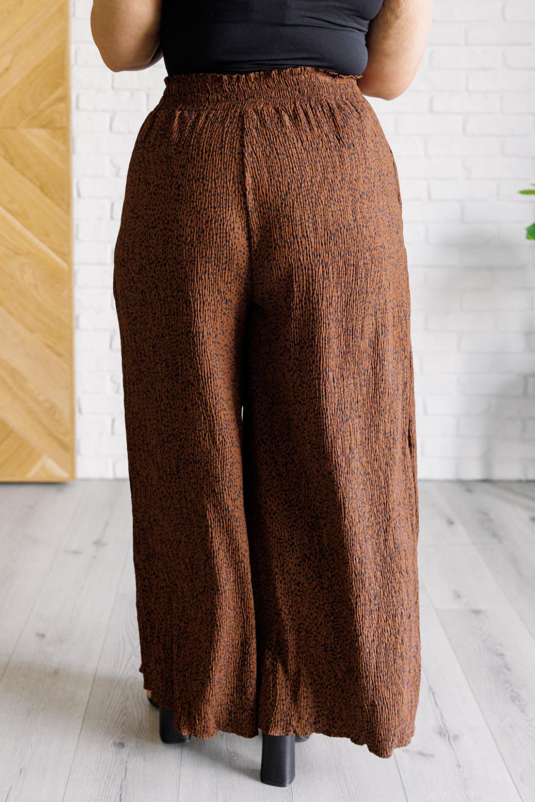 Harmony High Rise Wide Leg Pants in Brown | Bottoms