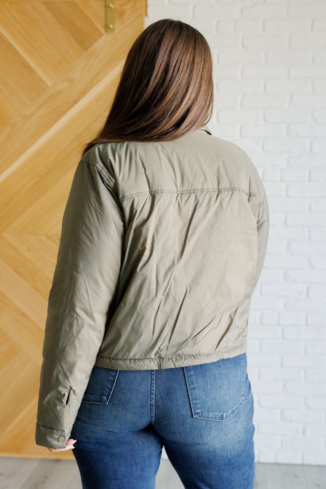 Hear Me Out Lightweight Puffer Jacket in Olive | Layers