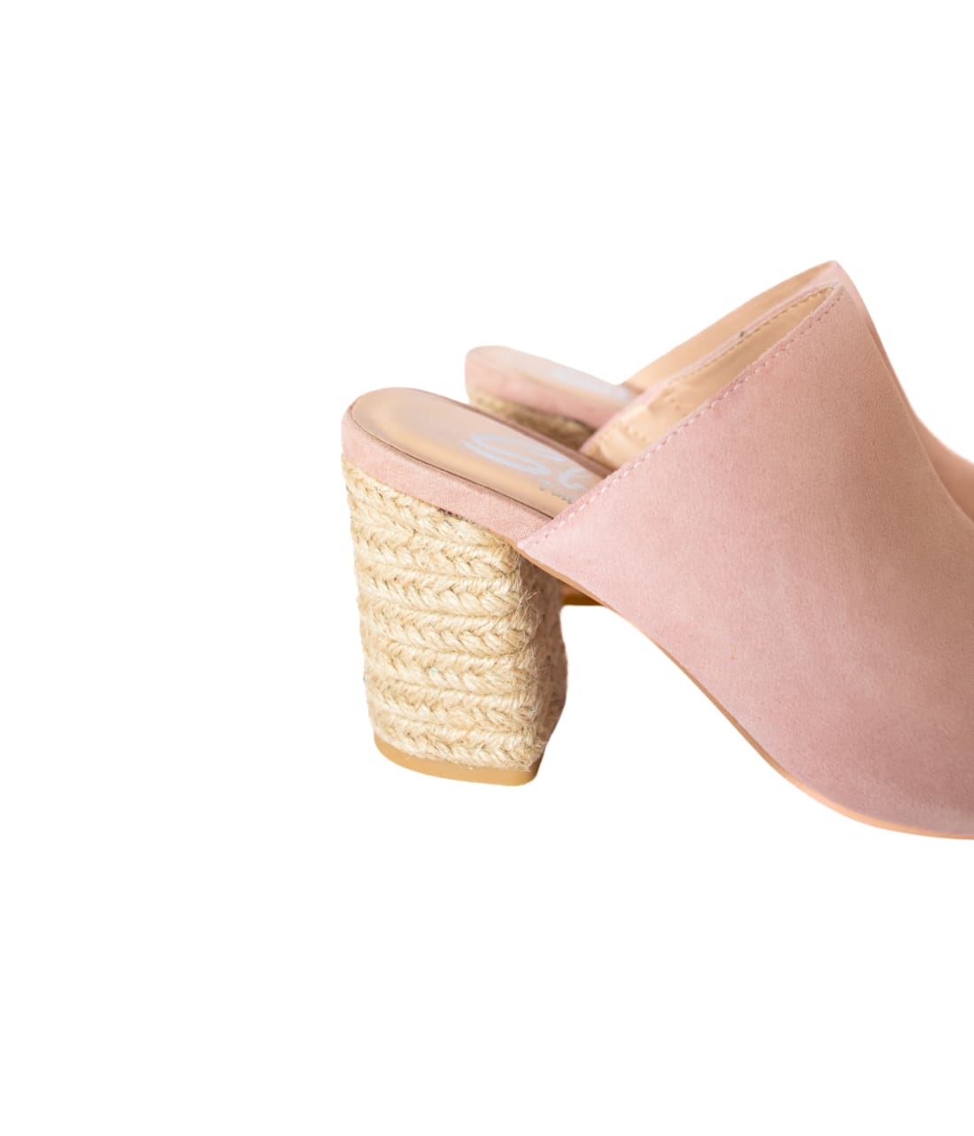 Suede Open Toe Mules in Blush | mules