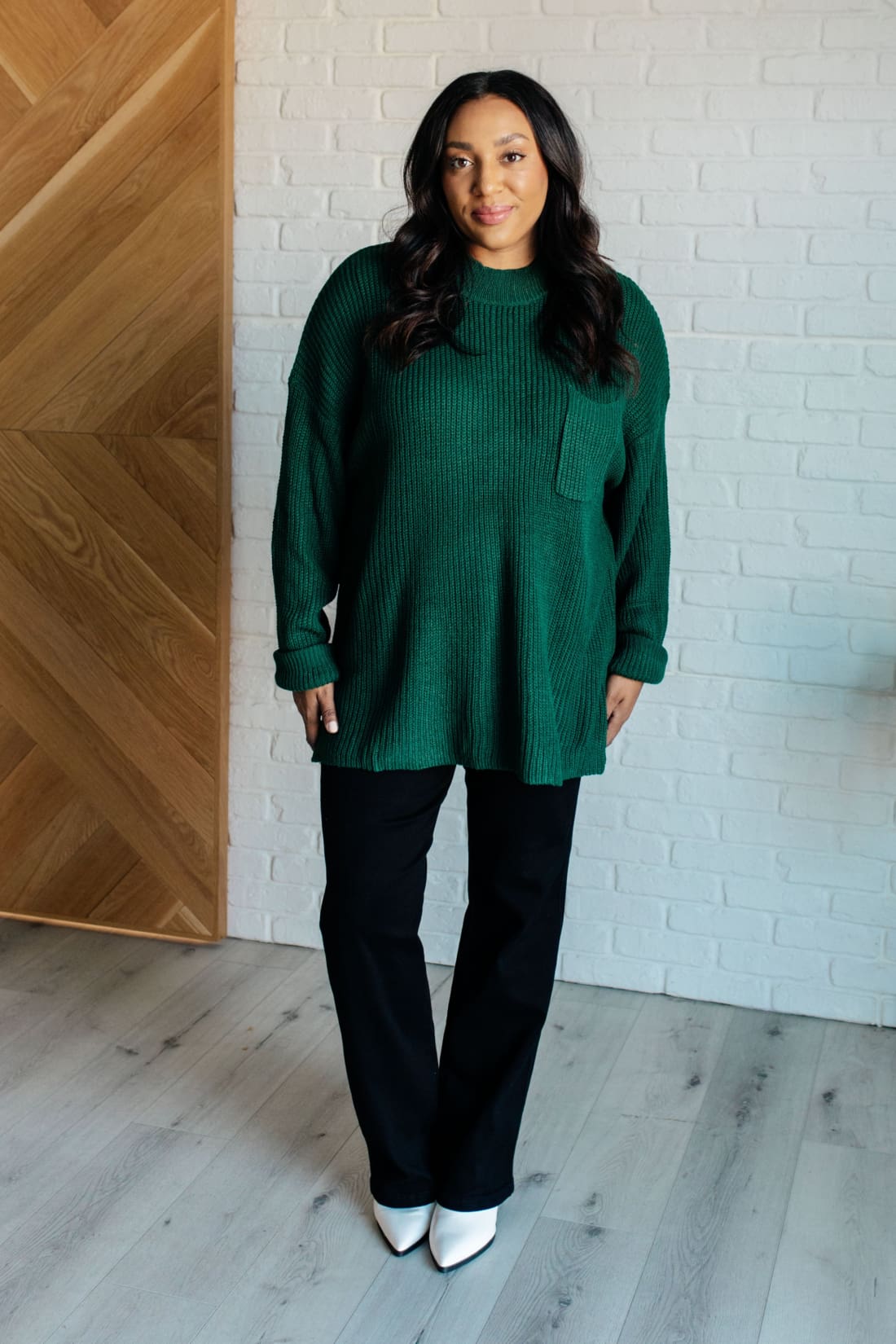 Tunic Sweater in Emerald | Sweaters & Cardigans