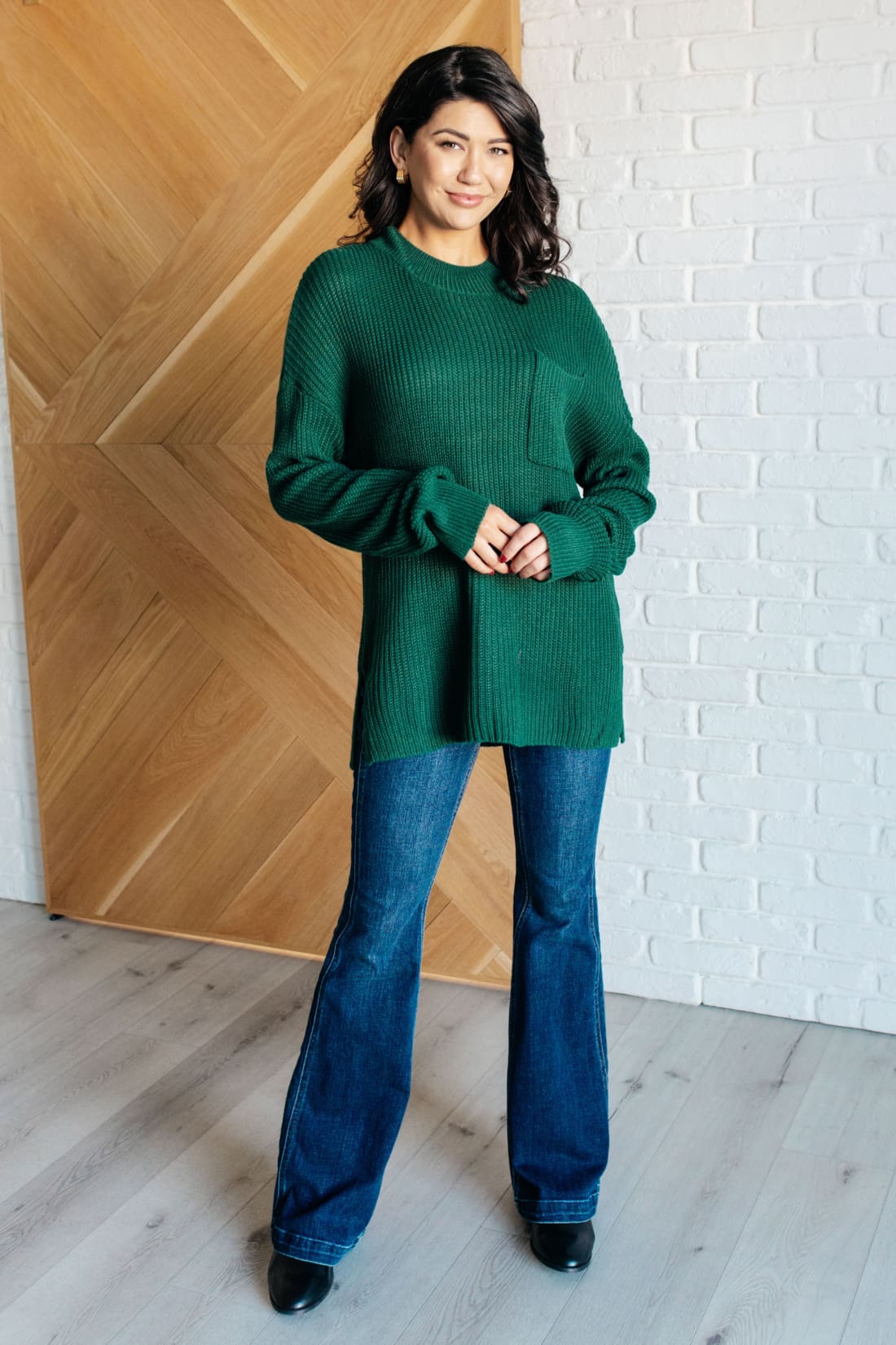 Tunic Sweater in Emerald | Sweaters & Cardigans