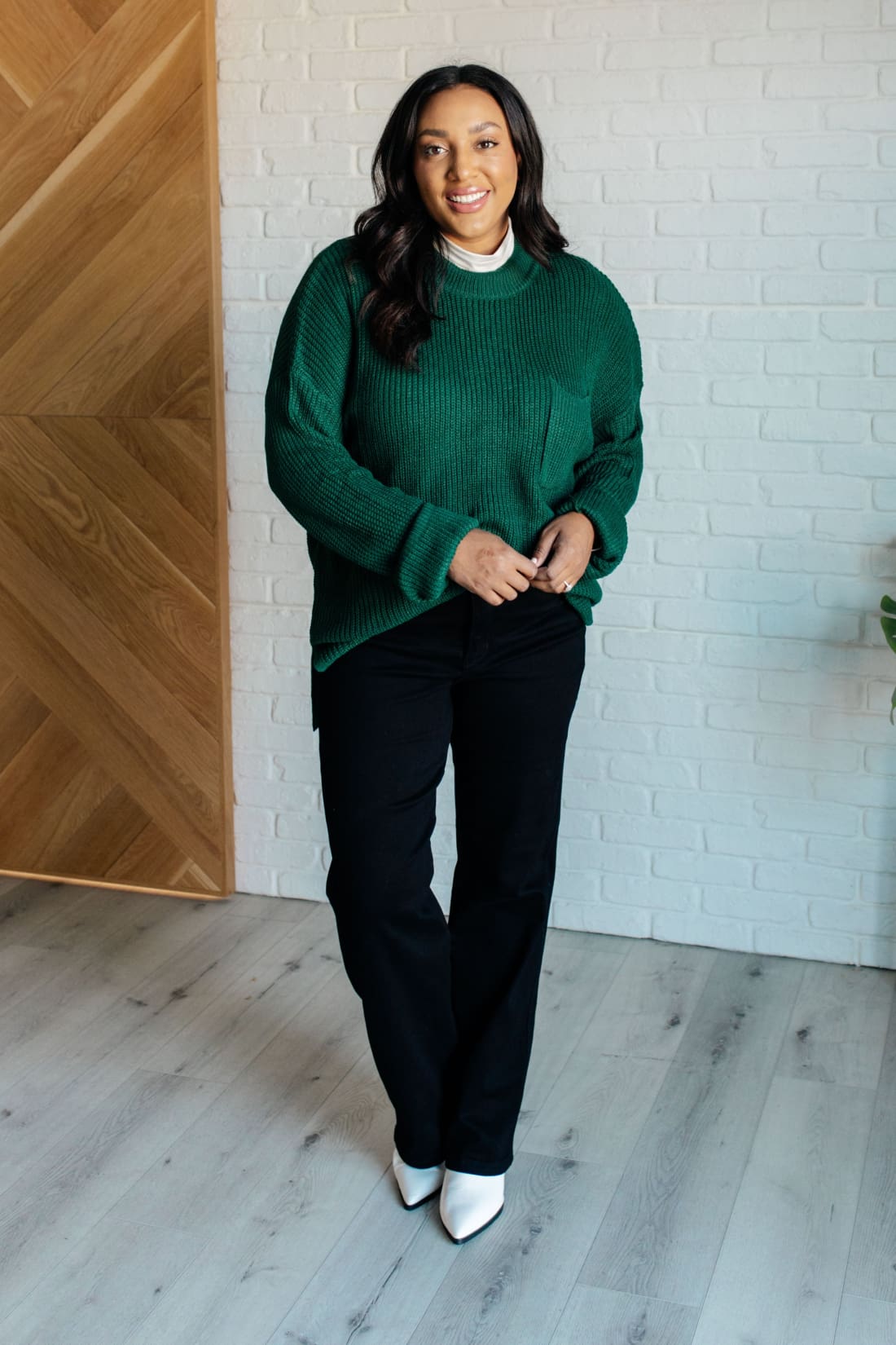 Tunic Sweater in Emerald | Sweaters & Cardigans