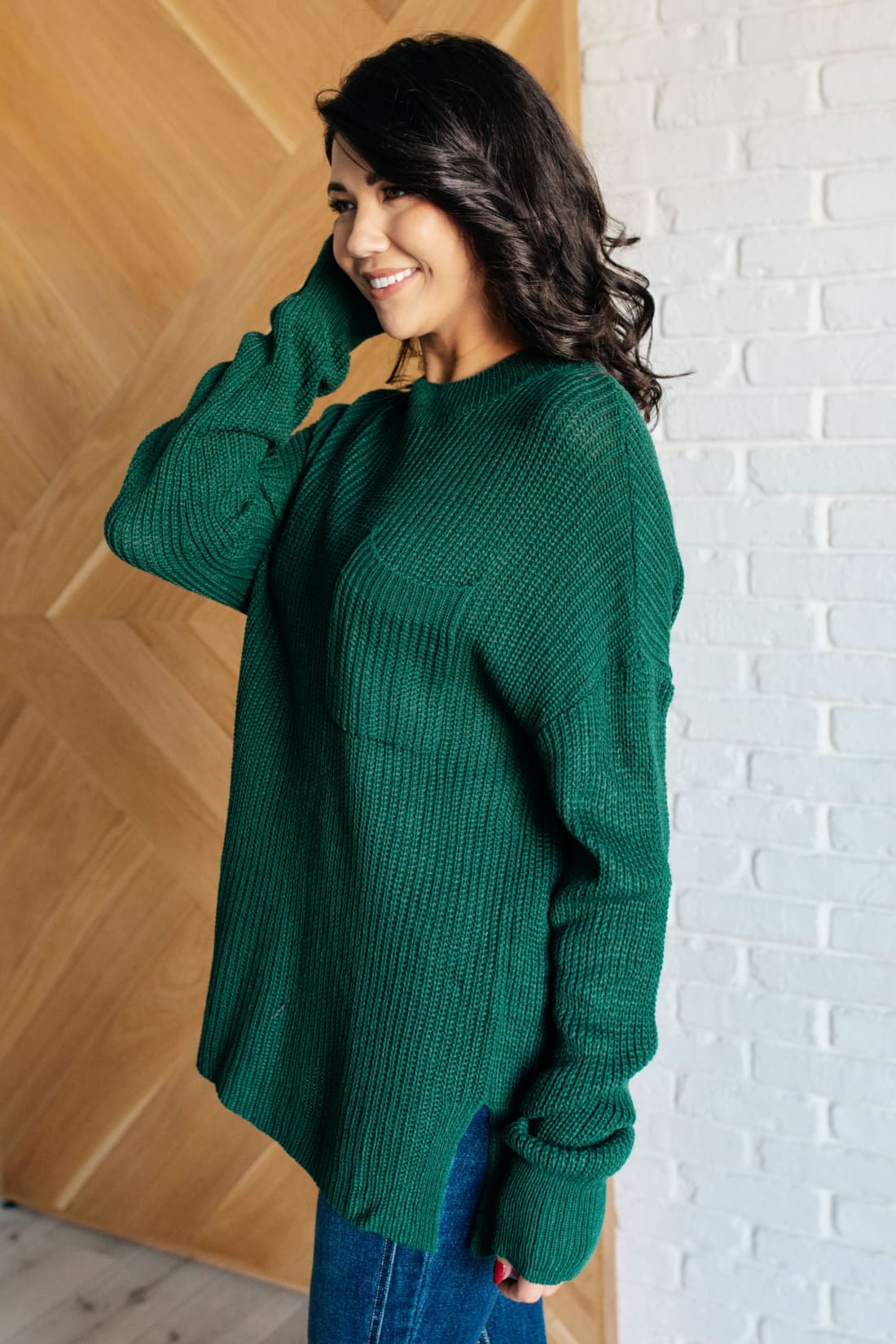 Tunic Sweater in Emerald | Sweaters & Cardigans