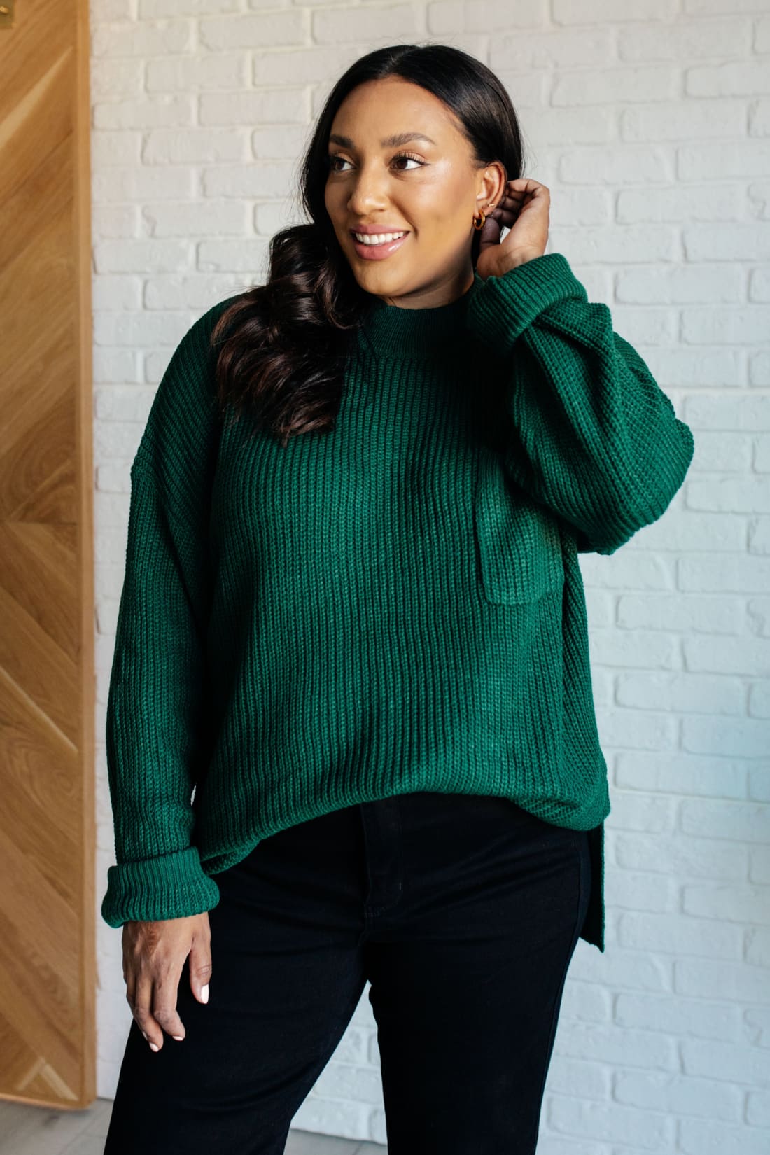 Tunic Sweater in Emerald | Sweaters & Cardigans