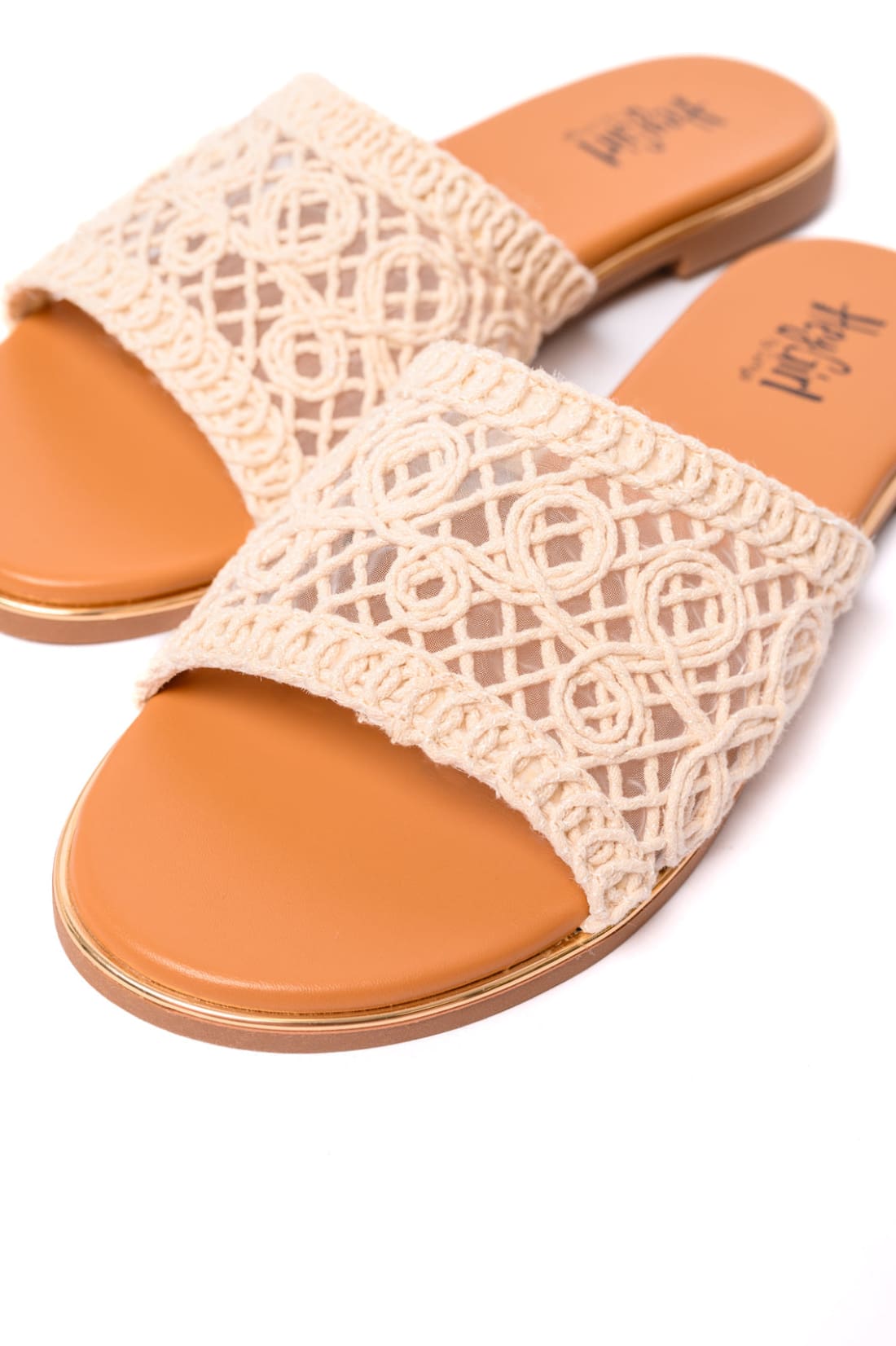 Hey Beach Crochet Flat Sandals in Natural | SANDALS