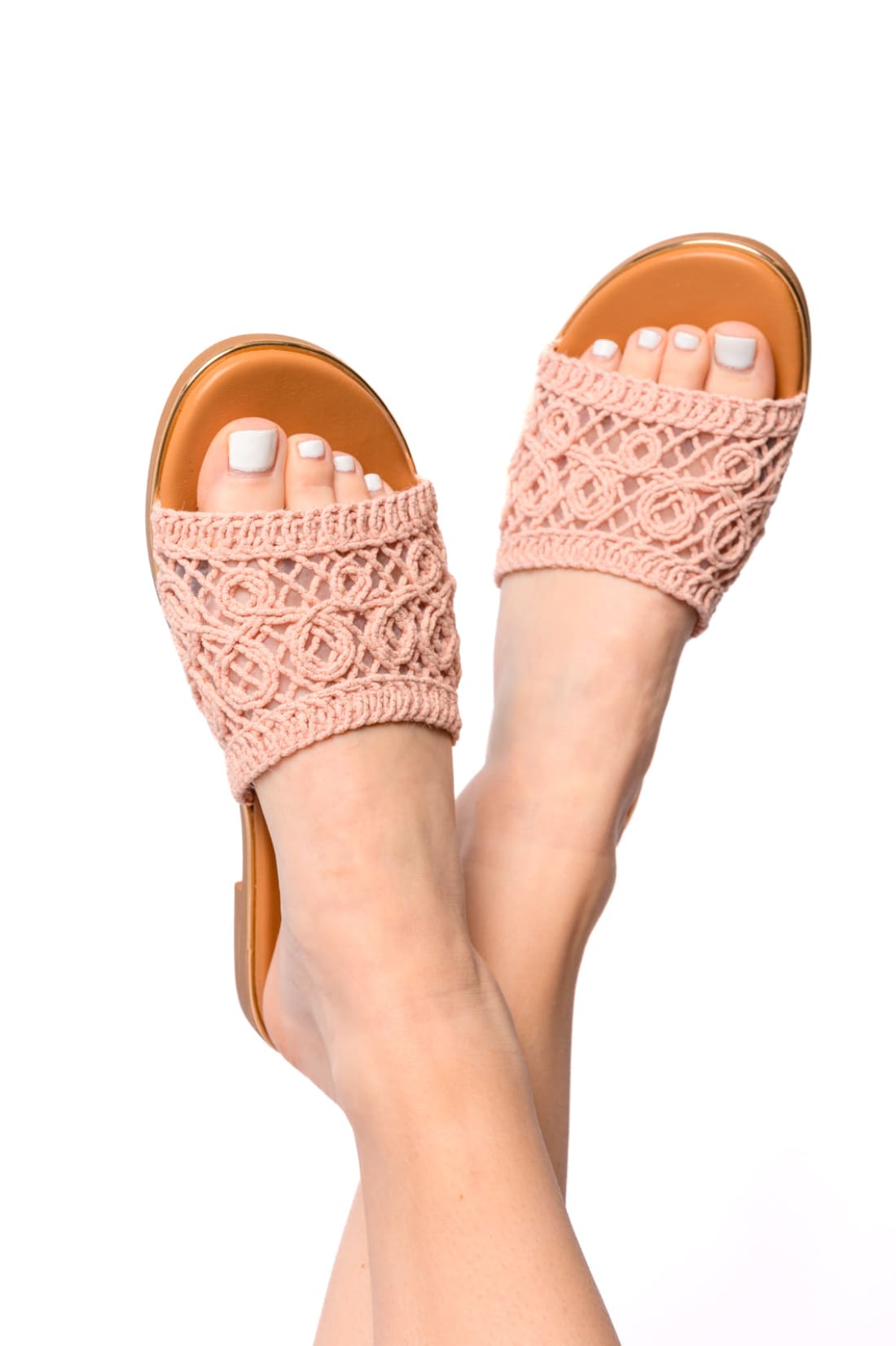 Hey Beach Crochet Flat Sandals in Pink | sandals