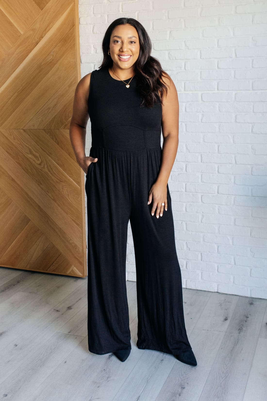 Hilary Wide Leg Jumpsuit in Black | Jumpsuits & Rompers