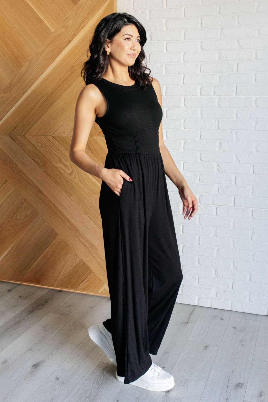 Hilary Wide Leg Jumpsuit in Black | Jumpsuits & Rompers