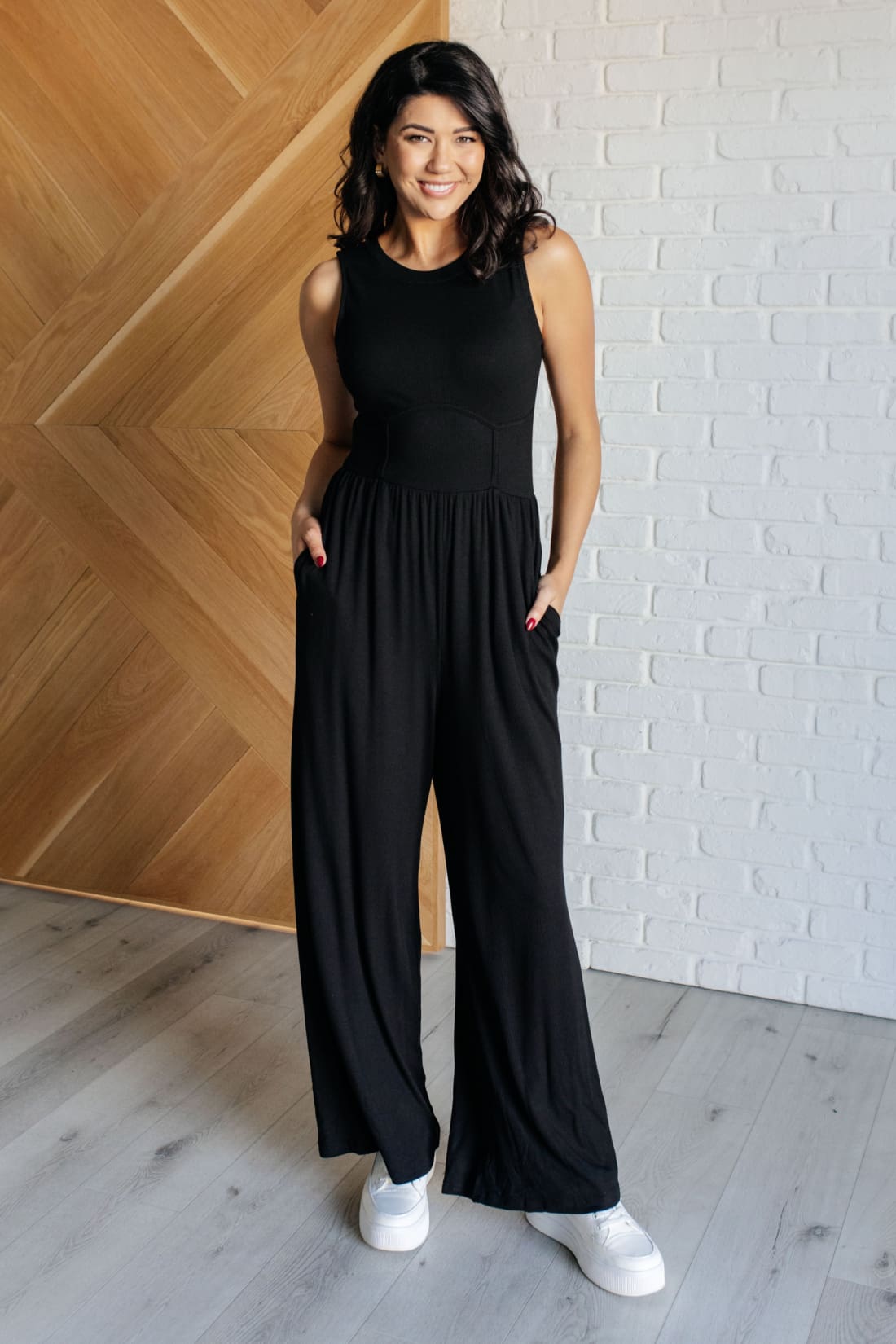 Hilary Wide Leg Jumpsuit in Black | Jumpsuits & Rompers