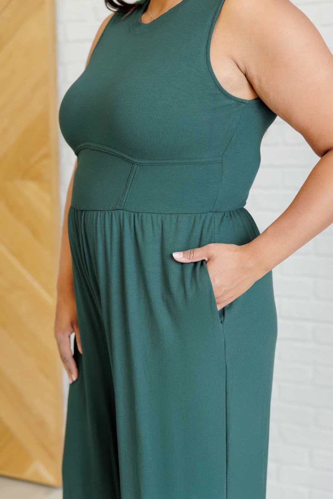 Hilary Wide Leg Jumpsuit in Green | Jumpsuits & Rompers