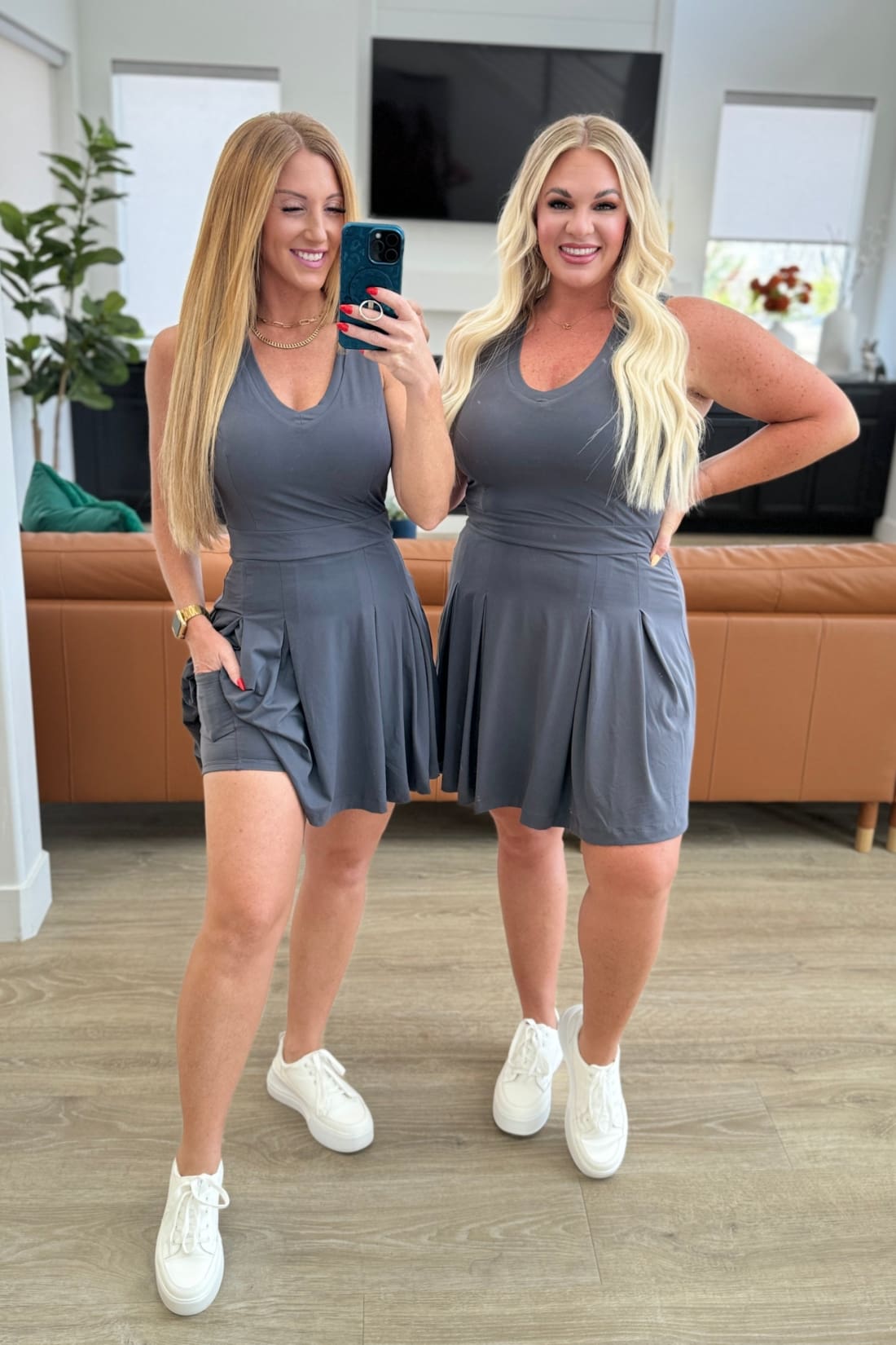 Hop Skip and a Jump Dress and Shorts Set in Charcoal | Mini Dresses