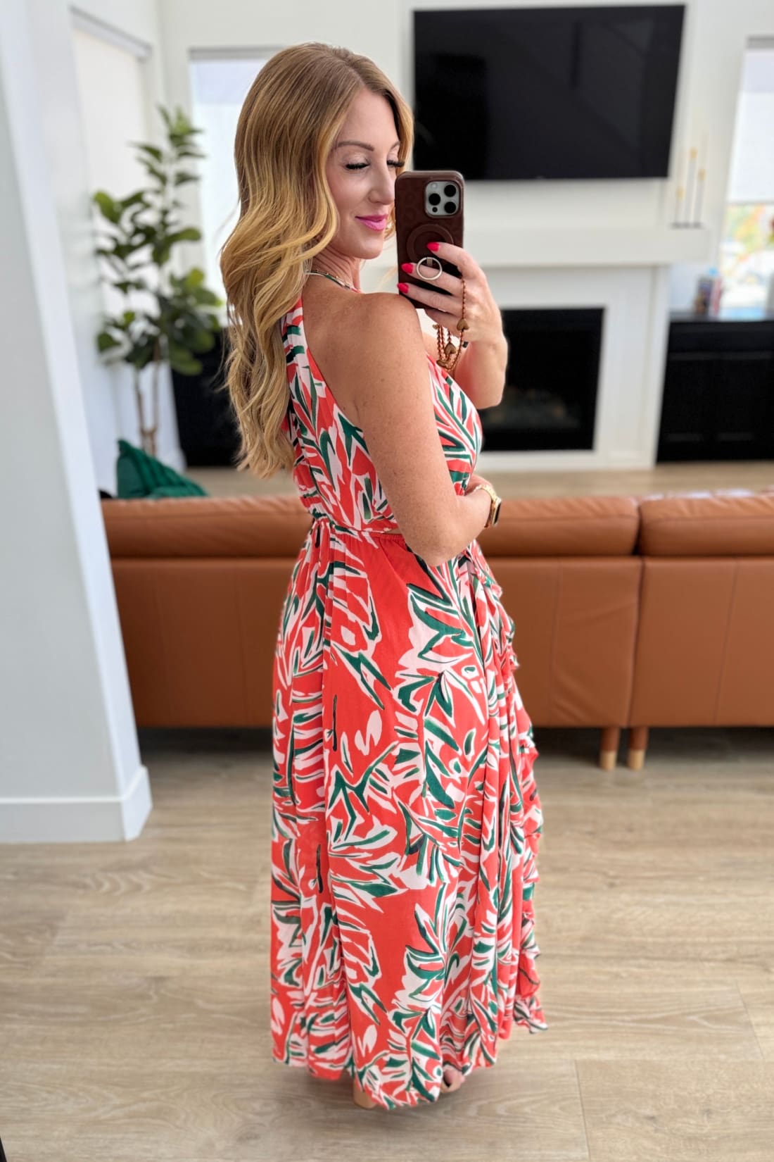 Humming Along Cutout Dress in Coral | Maxi Dresses