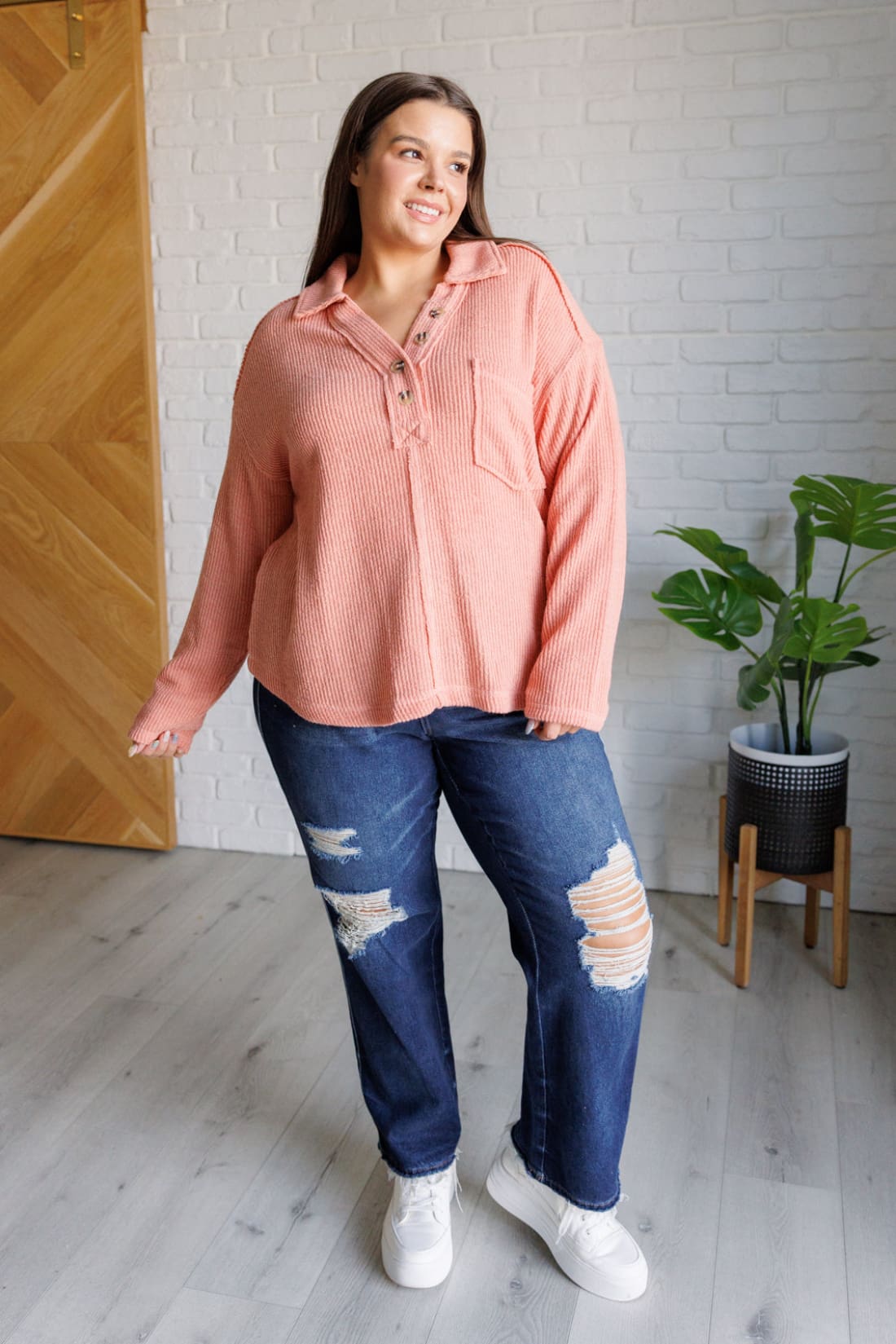 If You Want Forever Ribbed Knit Pullover | Tops