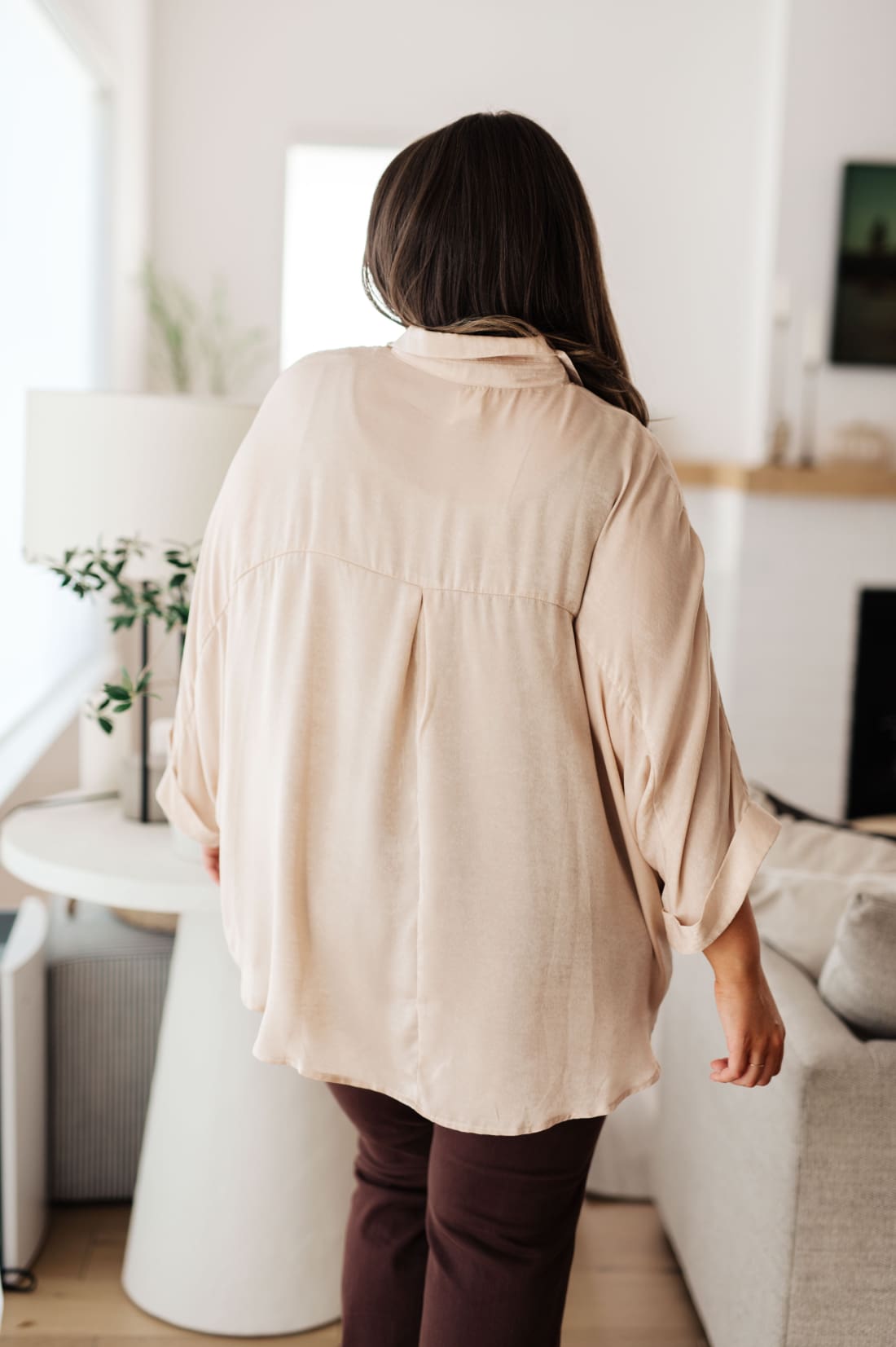 In Your Thoughts Oversized Dolman Sleeve Top in Champagne | Blouses & Shirts