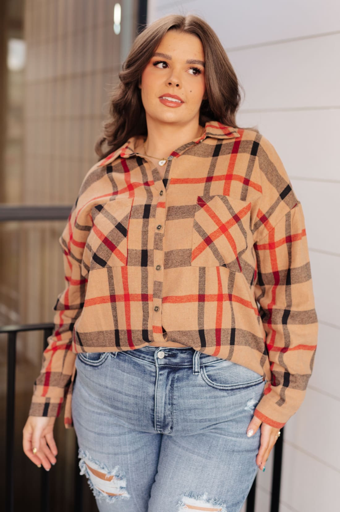 Is It Really Oversized Plaid Button Up | Tops