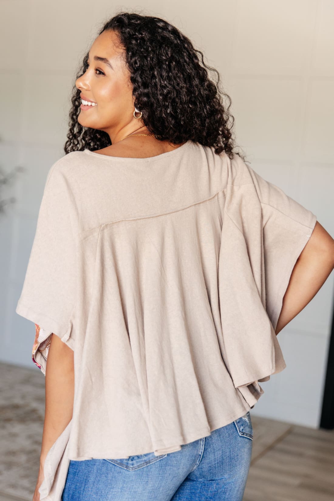 Isabel Embroidered Tunic in Mocha | Tops