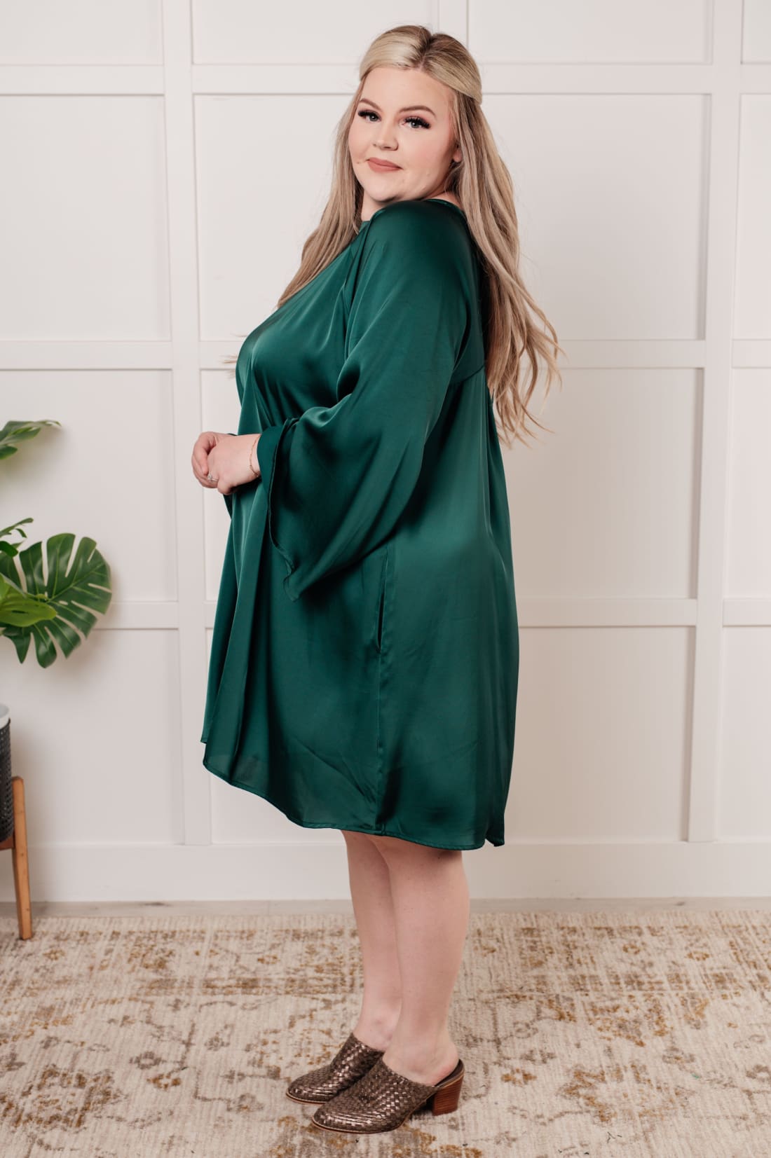 Isn’t It Lovely Poly Satin Butterfly Sleeve Dress | Mini Dresses