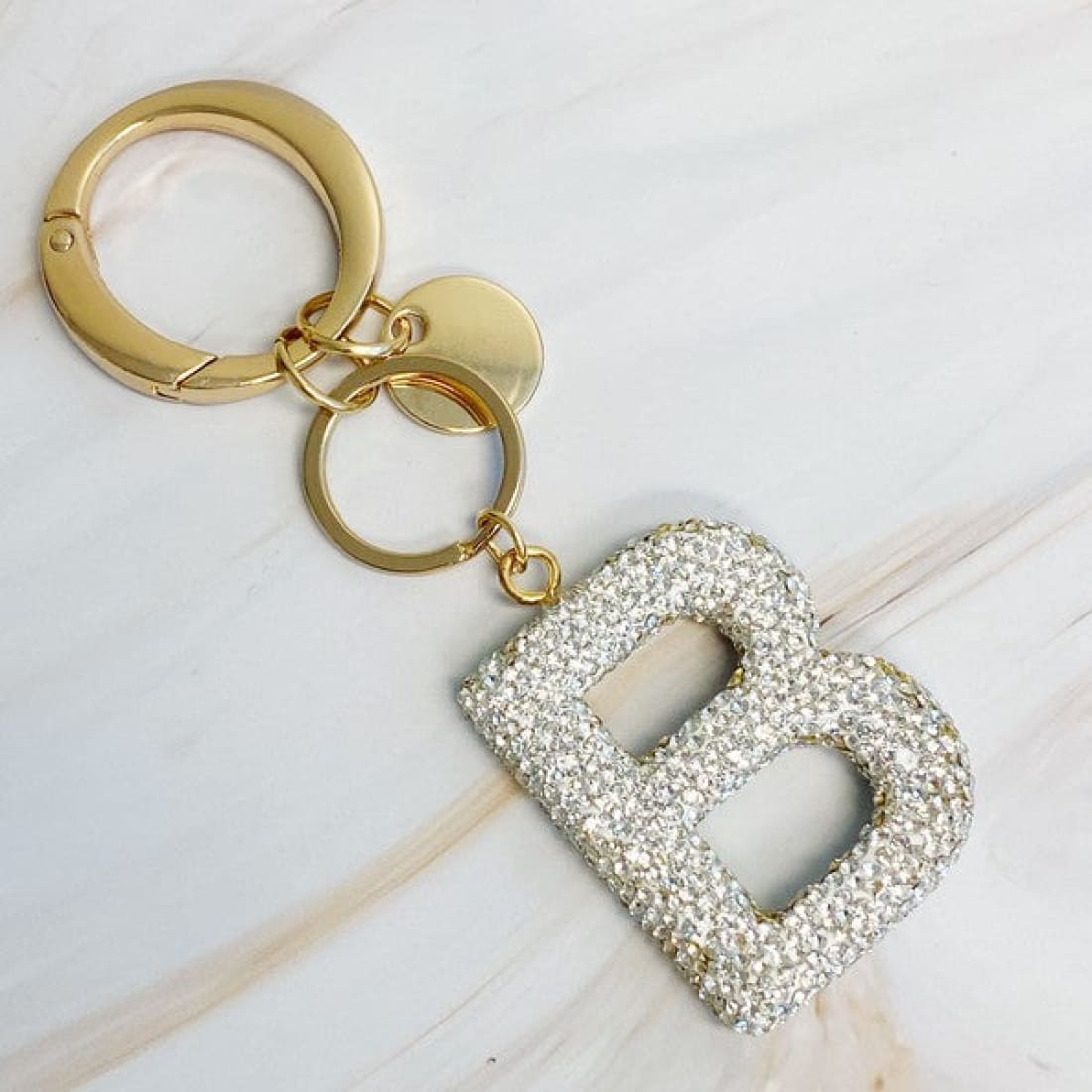 It Girl Glam Initial Key Chain - Crystal Clear | Keychains