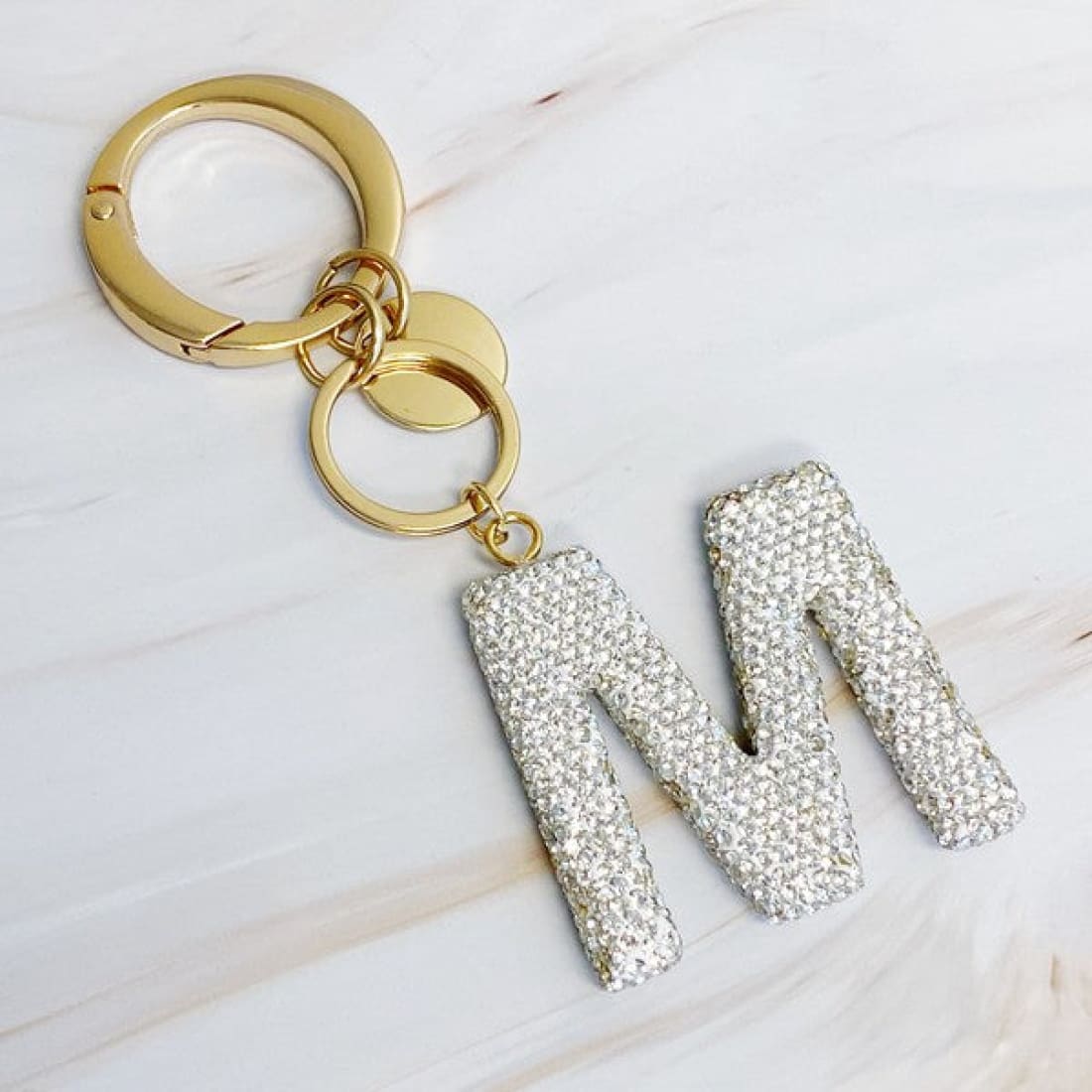 It Girl Glam Initial Key Chain - Crystal Clear | Keychains