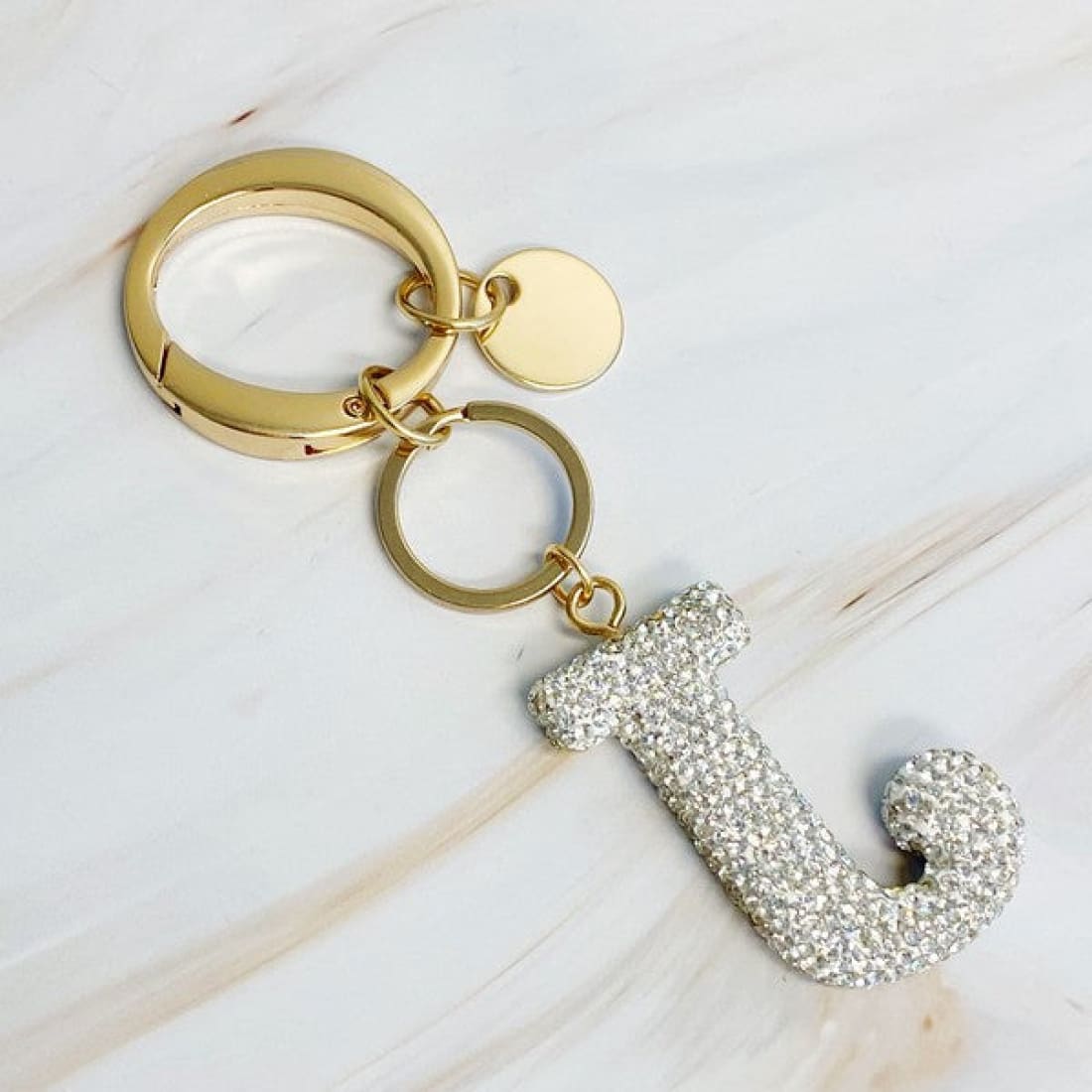 It Girl Glam Initial Key Chain - Crystal Clear | Keychains